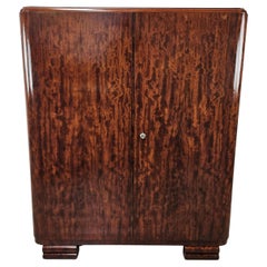 Art Deco walnut sideboard with two doors 1930s
