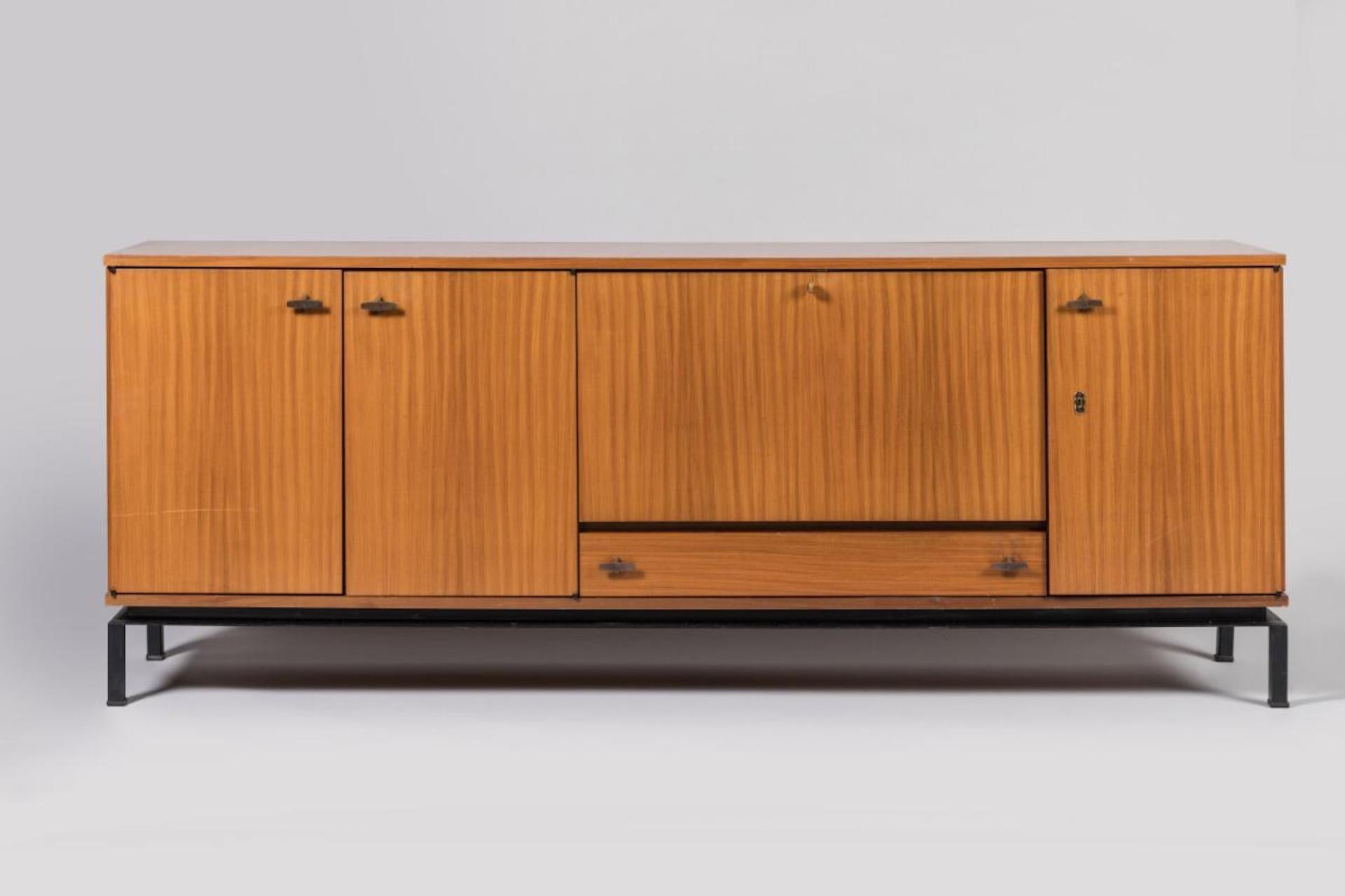 European Sideboard, Attributed to Marcel Gascoin, 1960 For Sale