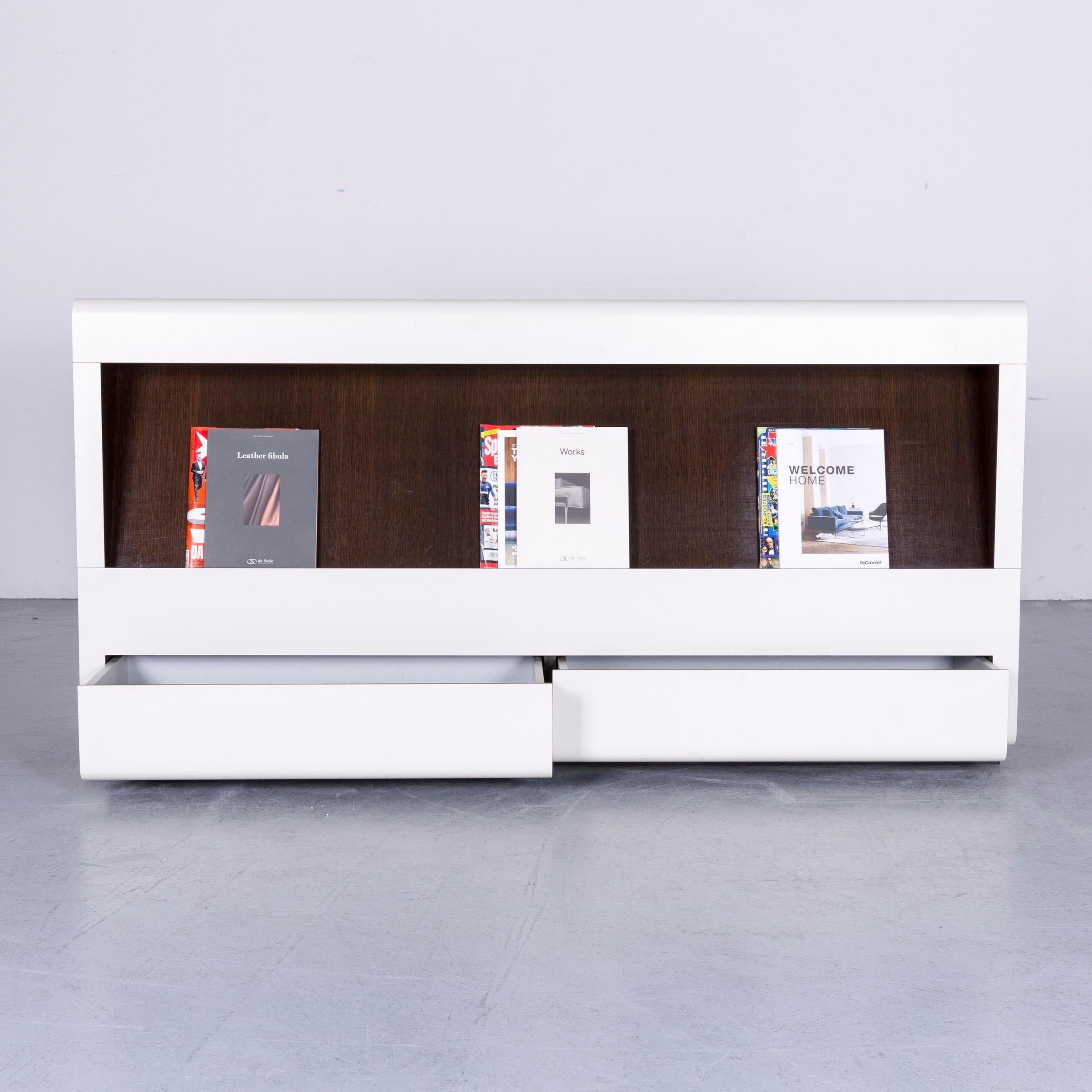 Sideboard Beige Brown Swiss Air Lounge Newspaper Function Wood Modern In Good Condition For Sale In Cologne, DE