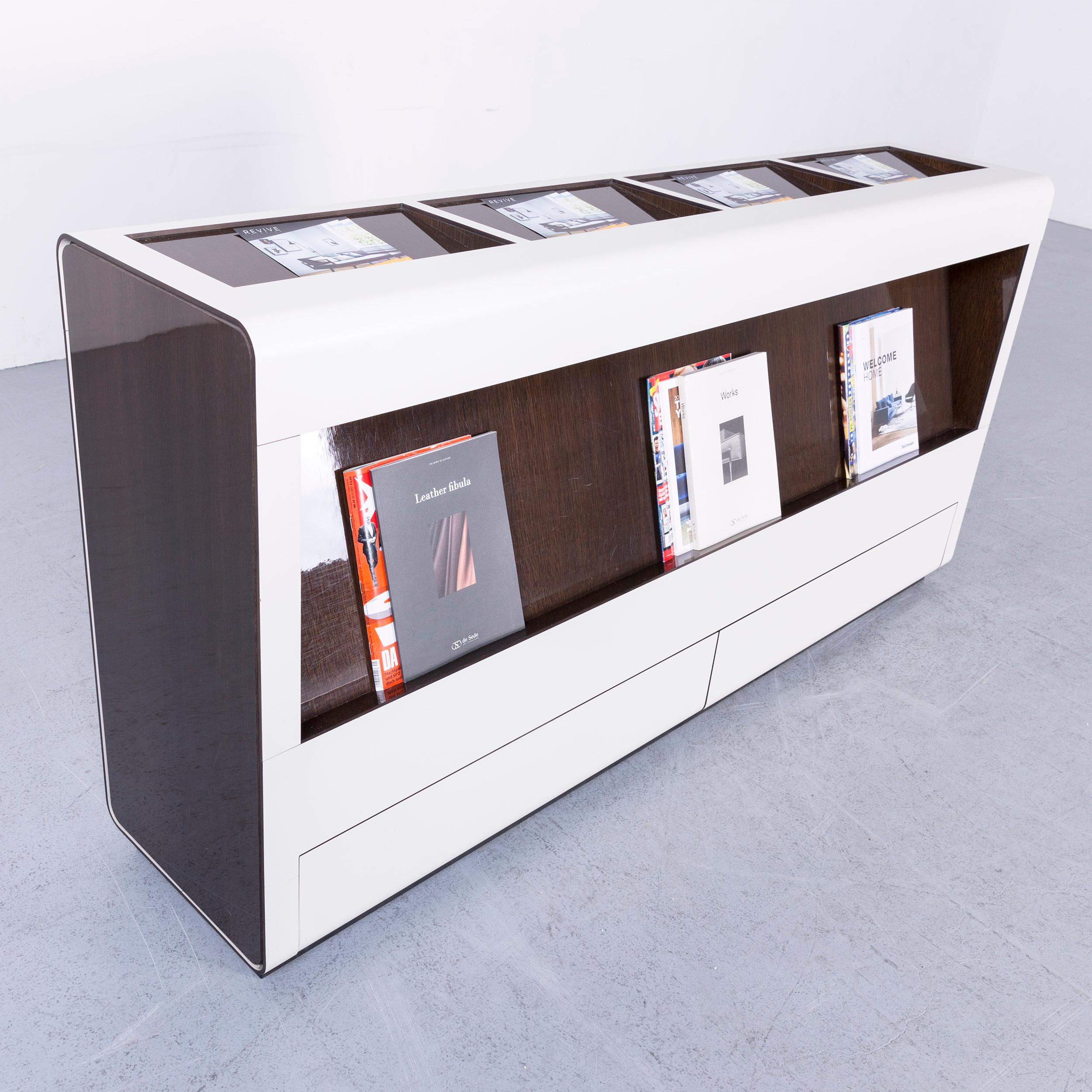 Sideboard Beige Brown Swiss Air Lounge Newspaper Function Wood Modern For Sale 3
