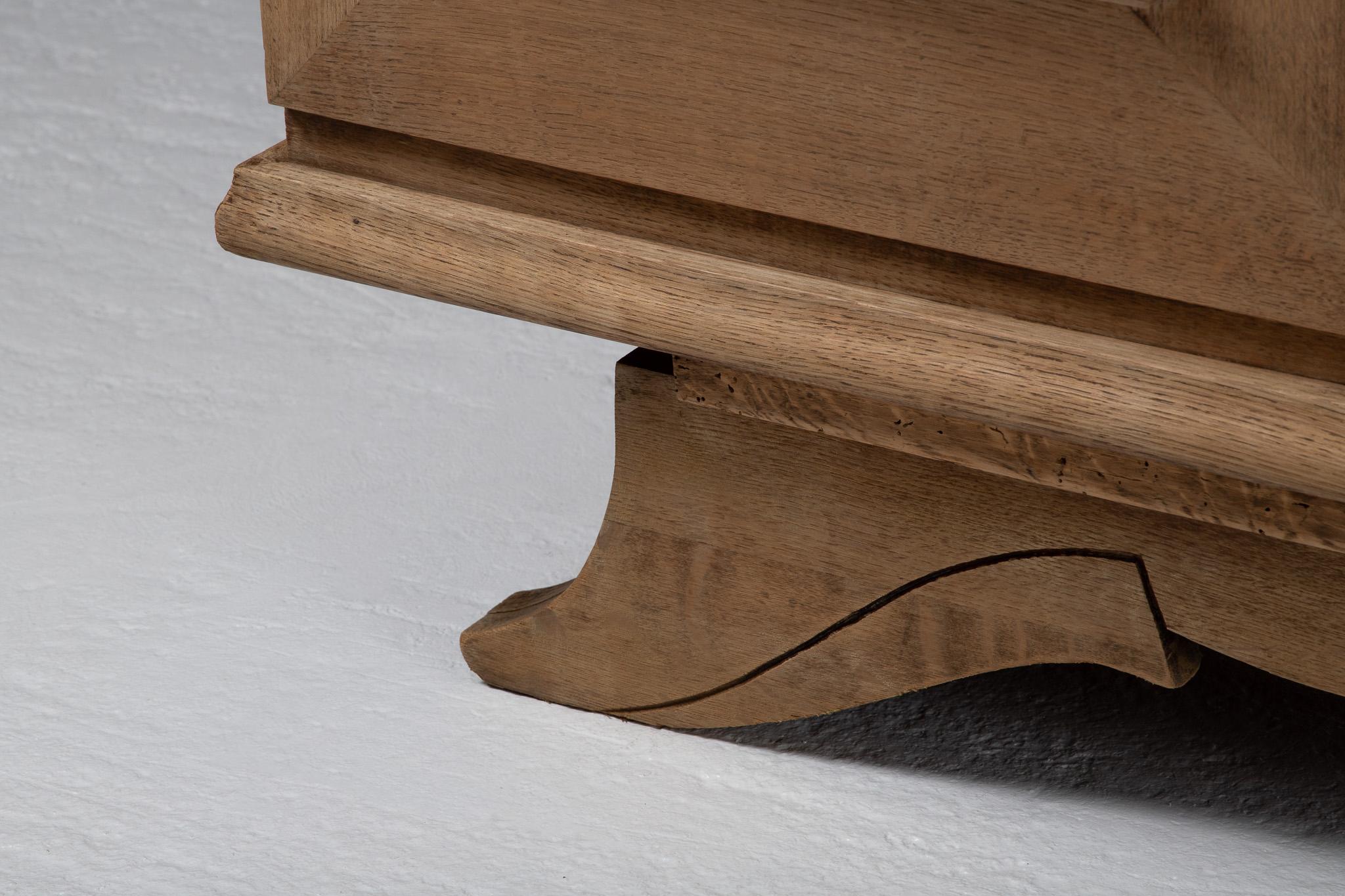 French Sideboard, Bleached Oak, France, 1940s For Sale