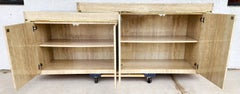 Sideboard Buffet Dry Bar Cabinet Postmodern Faux Travertine
