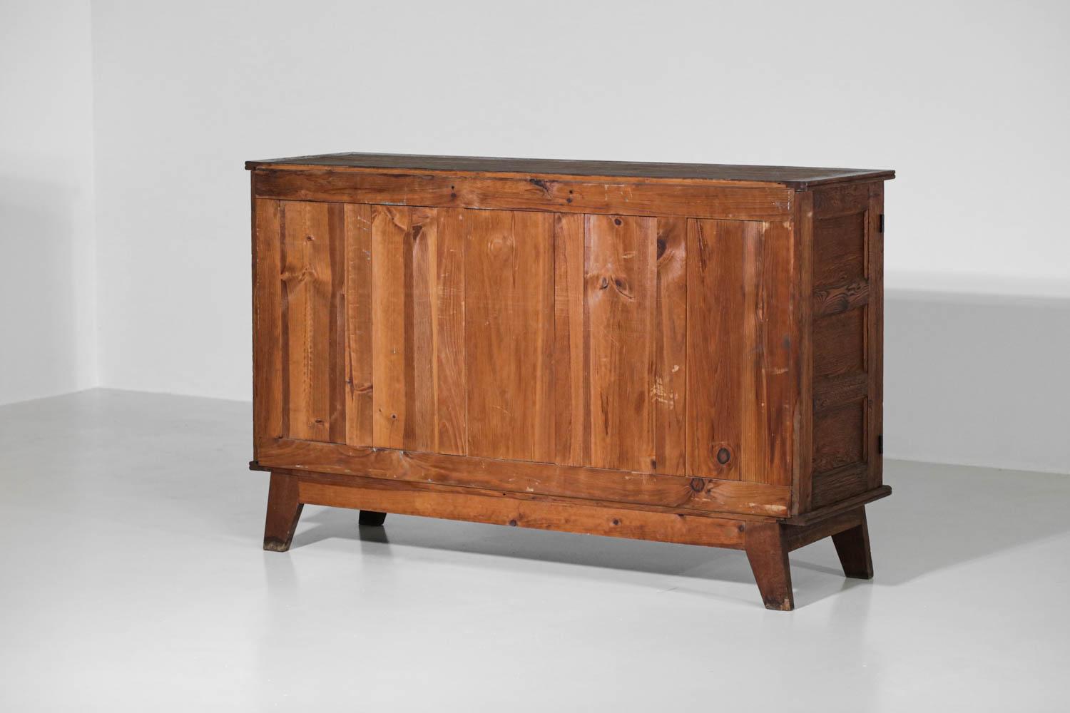 Sideboard Buffet René Gabriel 50's Solid Oak Modernist Reconstruction, G597 10
