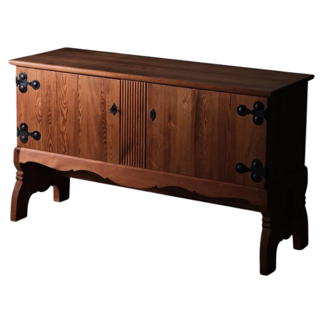 Sideboard by Åby Möbelfabrik in Pine, Sweden, 1940s For Sale