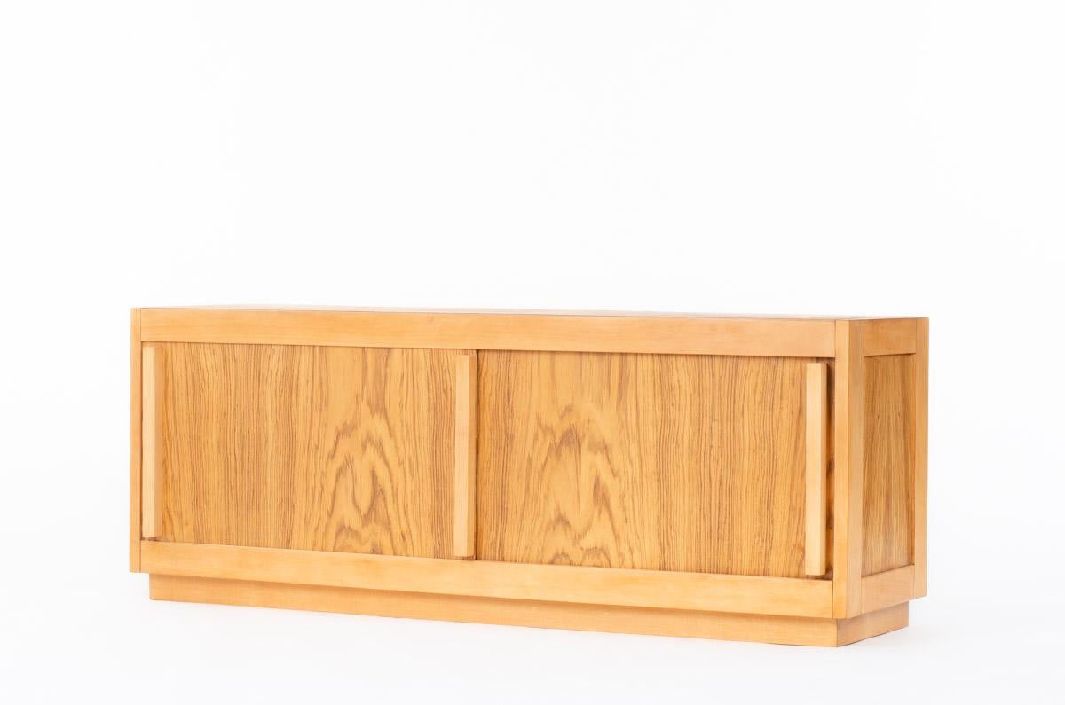 Sideboard by Andre Sornay in Beech and Zebrano, circa 1940 For Sale 1