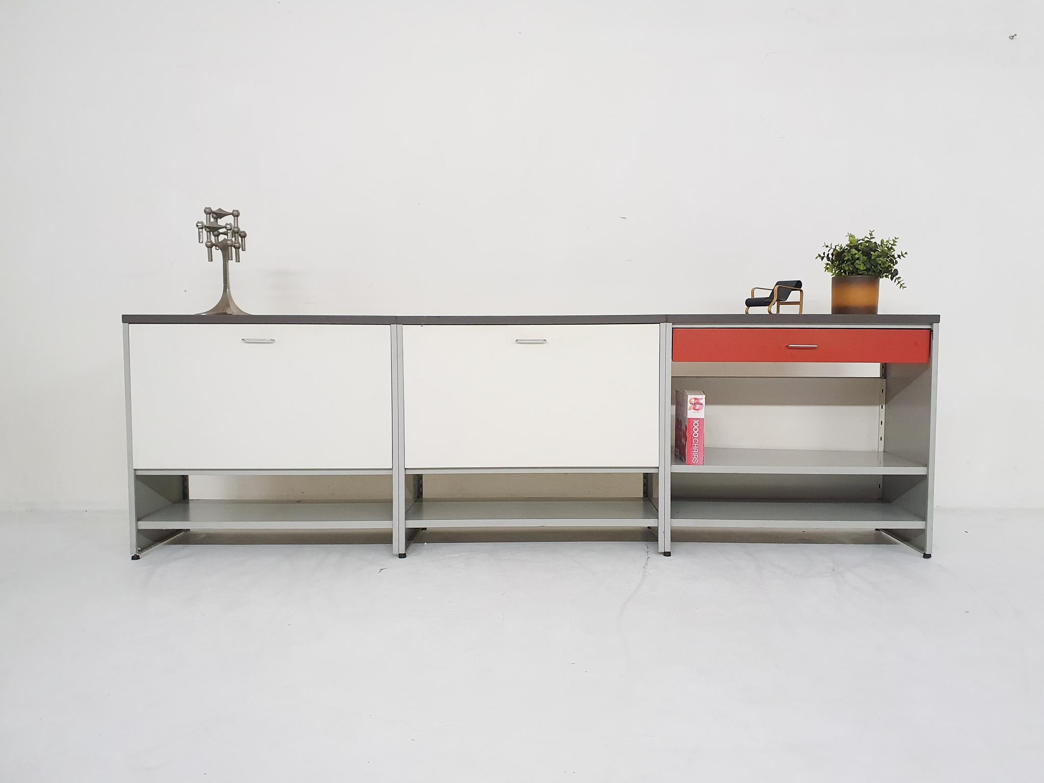 Industrial Sideboard by A.R. Cordemeyer for Gispen, model 5600, The Netherlands, 1962