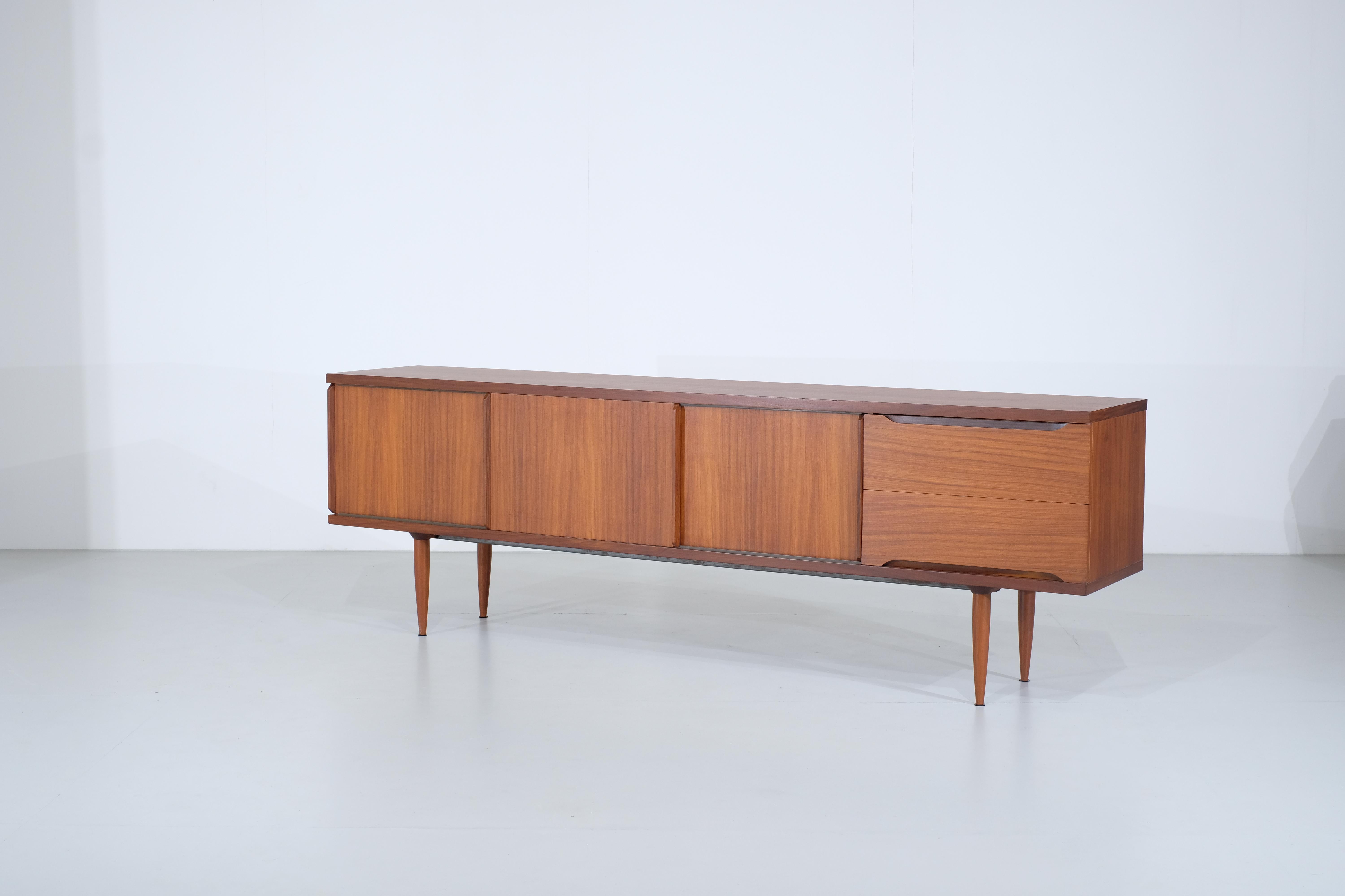Wood Sideboard by Dal Vera, Italy - 1960s For Sale