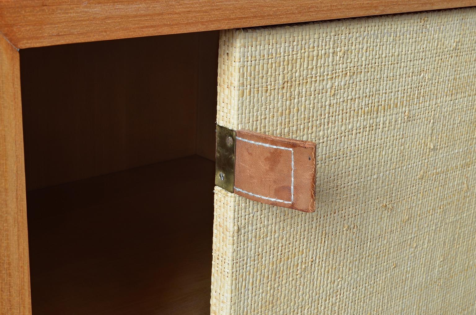 Mid-20th Century Sideboard by Florence Knoll for Knoll International 1960s, Teak and Seagrass For Sale