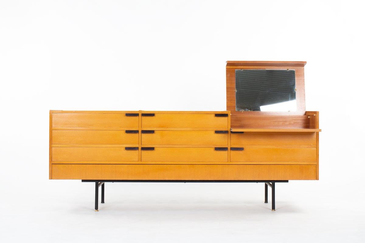 Metal Sideboard by Gerard Guermonprez for Magnani, 1950s For Sale