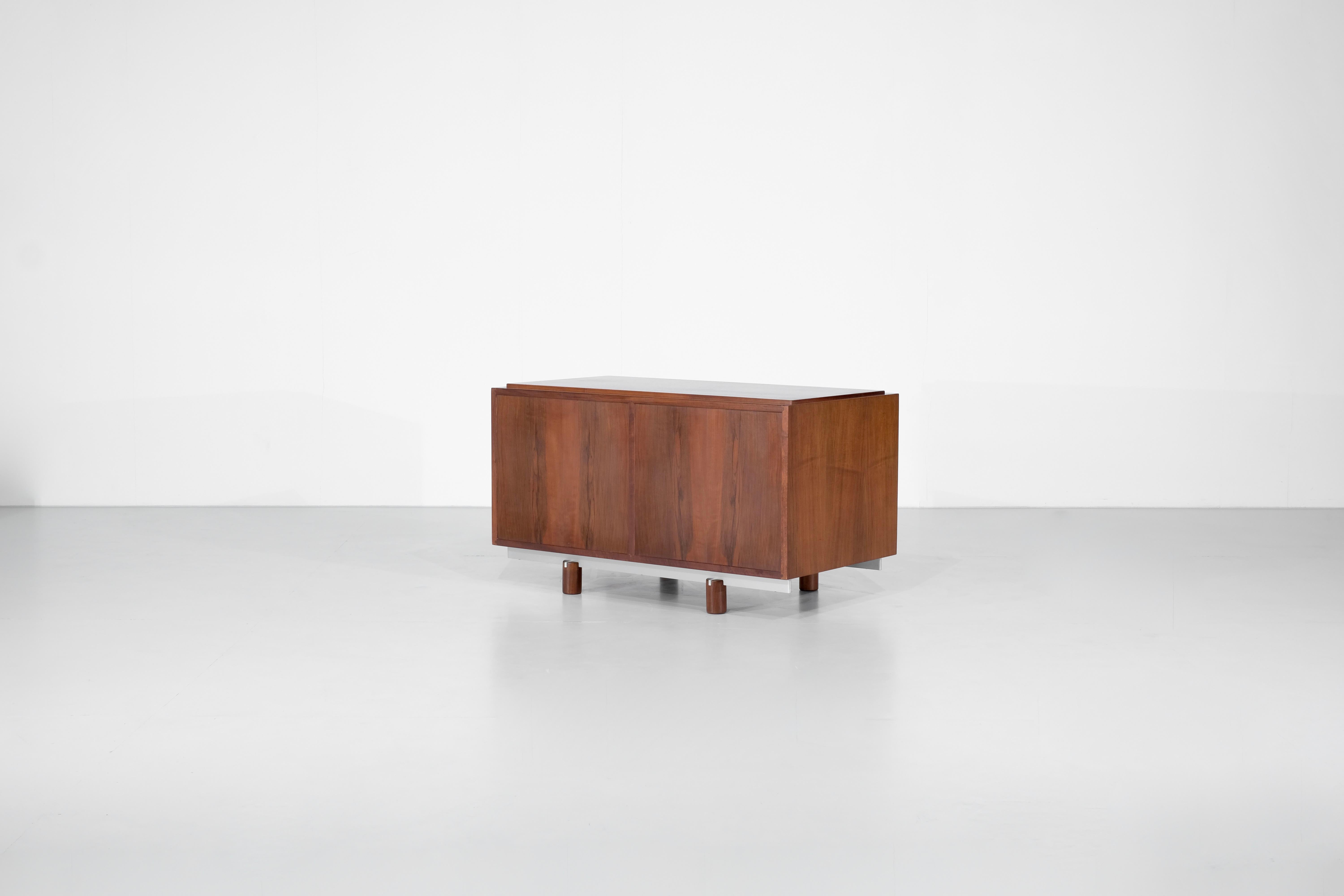 Metal Sideboard by Gianfranco Frattini for Bernini, Italy 1960s. For Sale