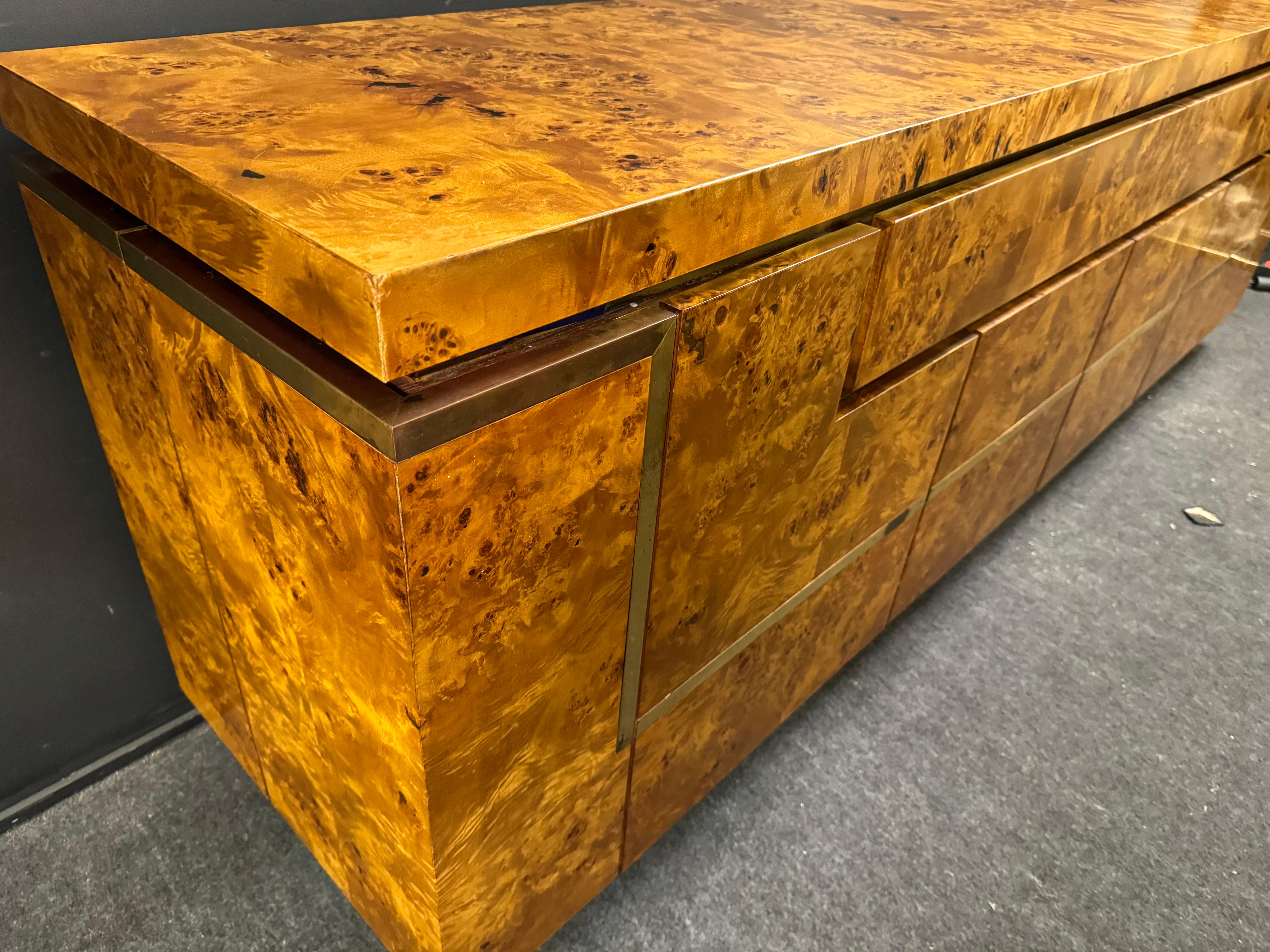 Wood Sideboard by Jean Claude Mahey For Sale