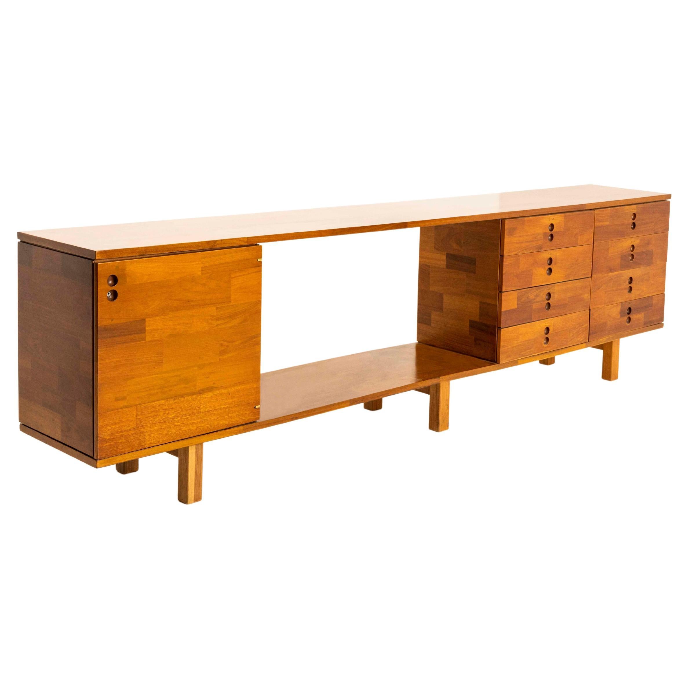 Sideboard by Jorge Zalszupin in Imbuia Wood for L’atelier, Brazil 1960s For Sale