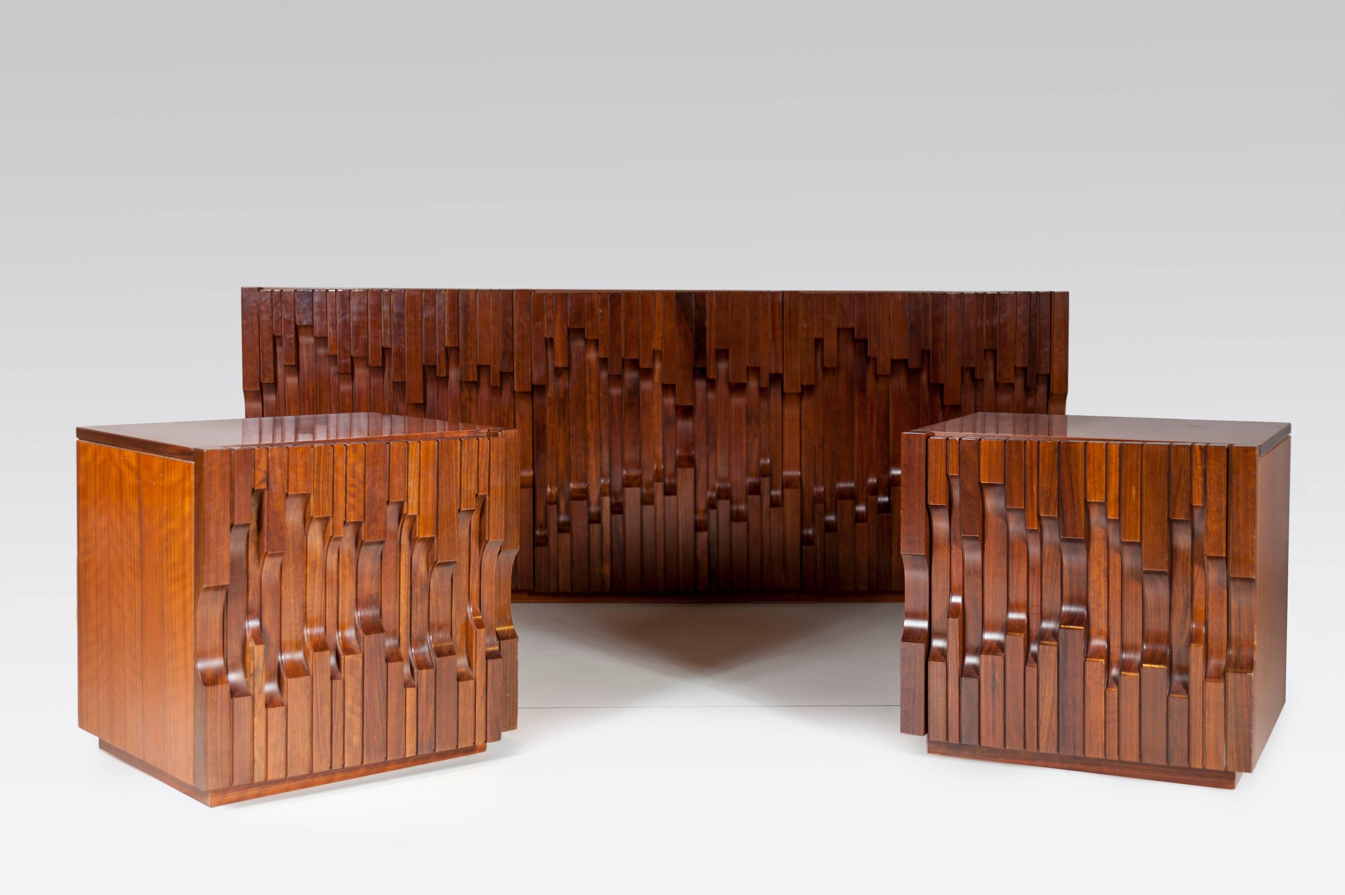 Walnut Sideboard by Luciano Frigerio Model 