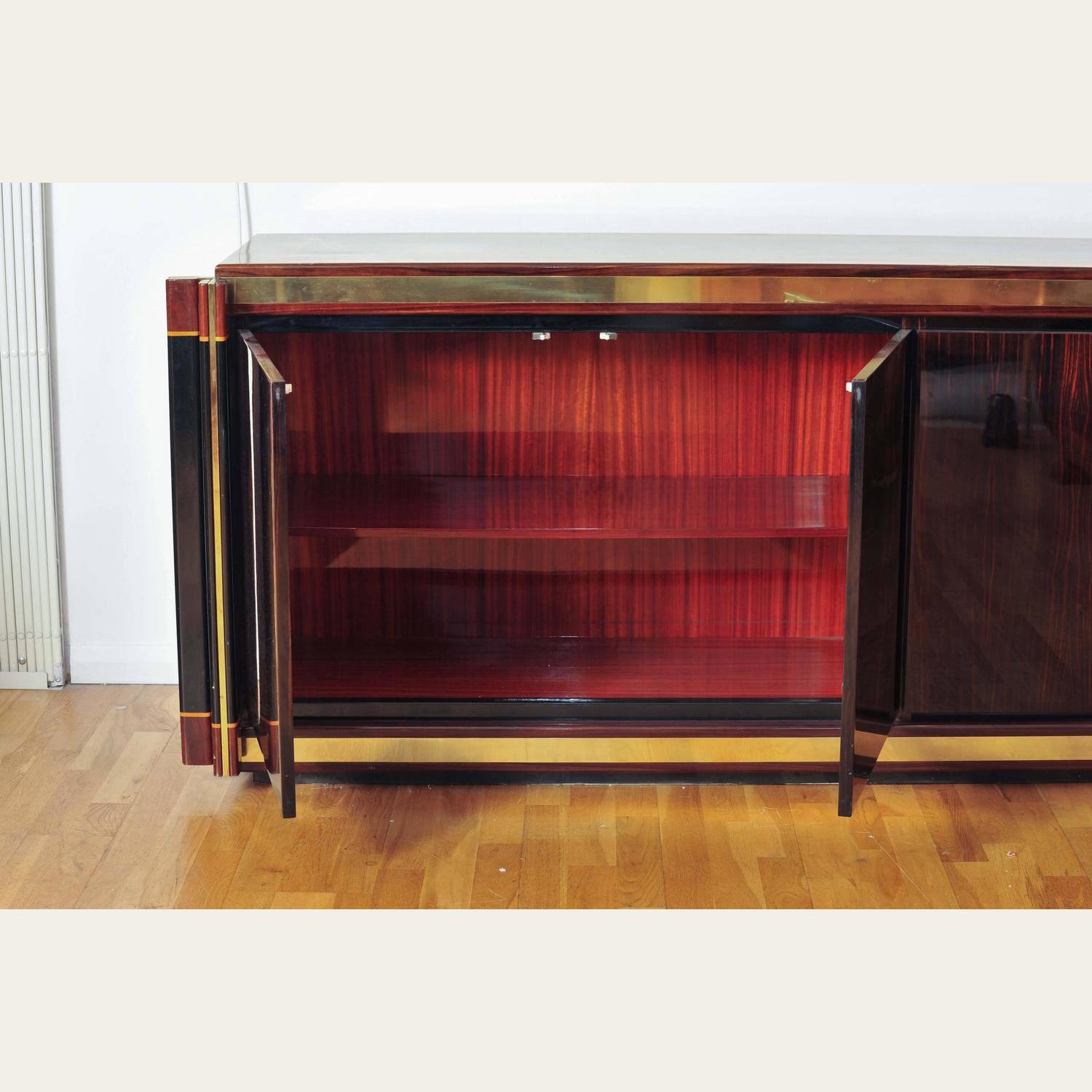 Brass Sideboard by Paola Barracheli for Roman Deco, Italy, 1970's