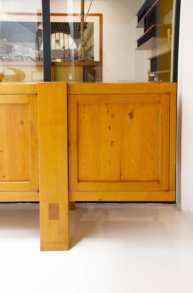 Woodwork Sideboard by Pierre Chapo, Model R16, Made of Wood, circa 1960, France For Sale
