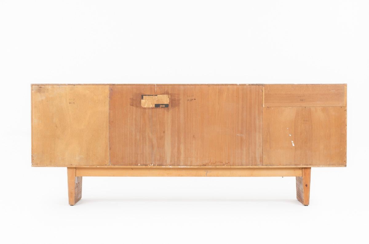 Sideboard by Robert Debieve for Les Huchers Minvielle, 1950s In Good Condition In JASSANS-RIOTTIER, FR