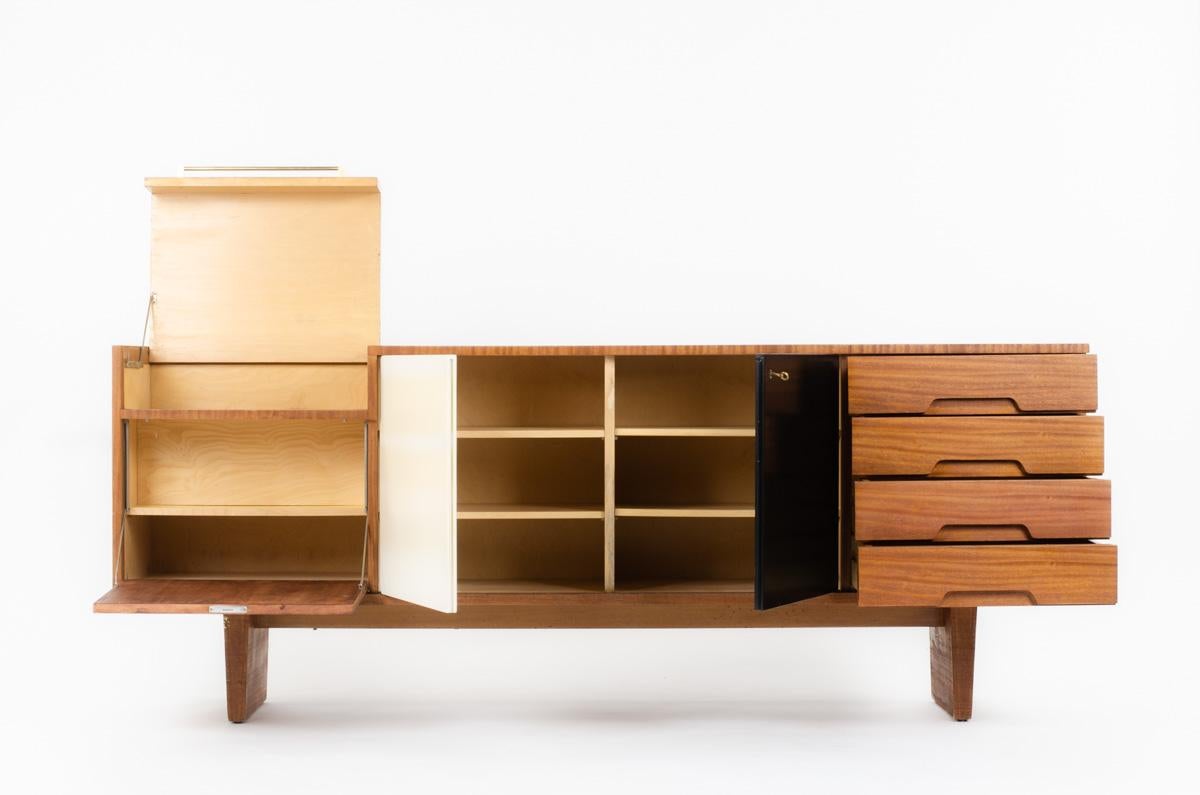 Sideboard by Robert Debieve for Les Huchers Minvielle, 1950s For Sale 3