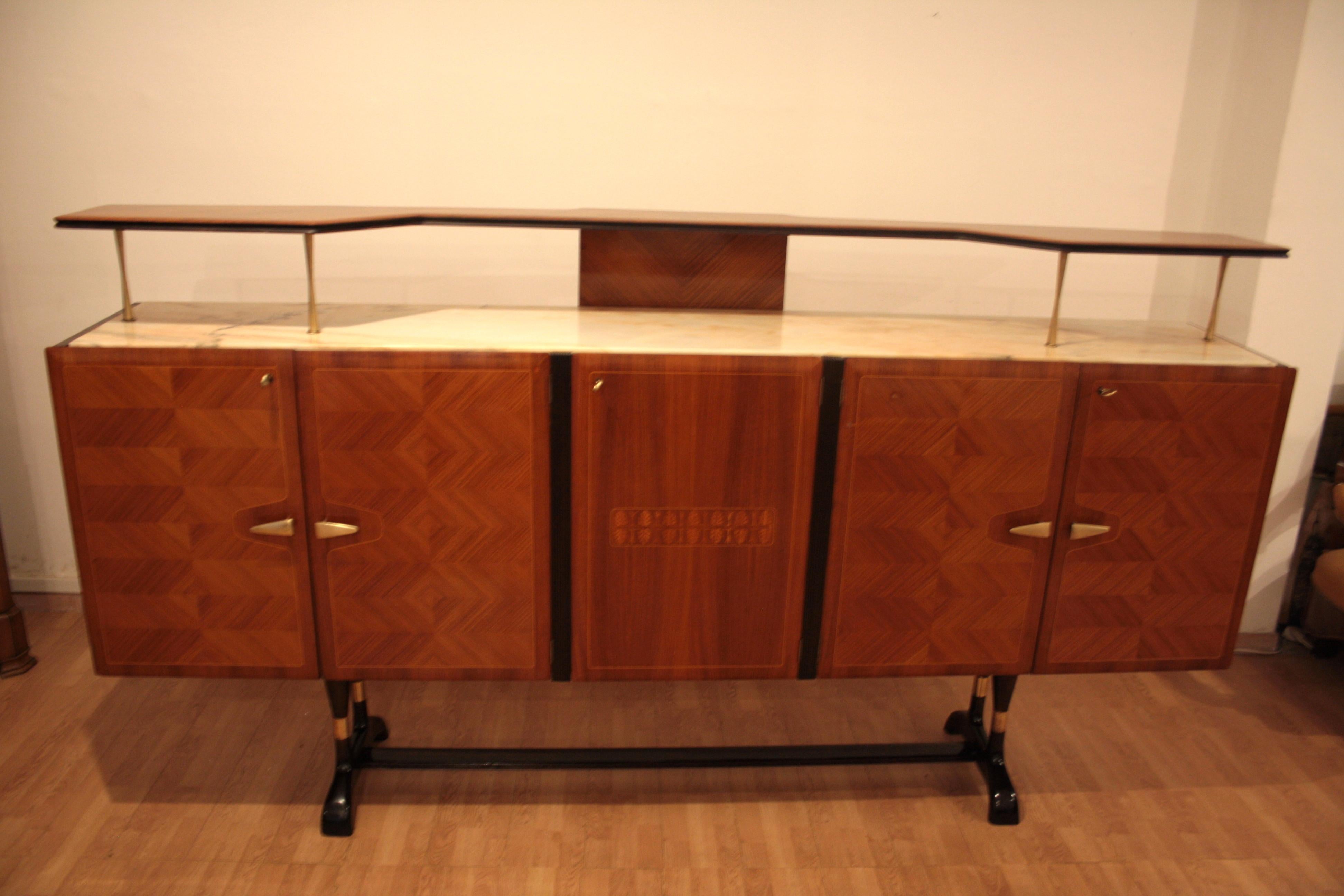 Middle 20th Century Sideboard by Vittorio Dassi for Cecchini Mid Century Modern For Sale 11