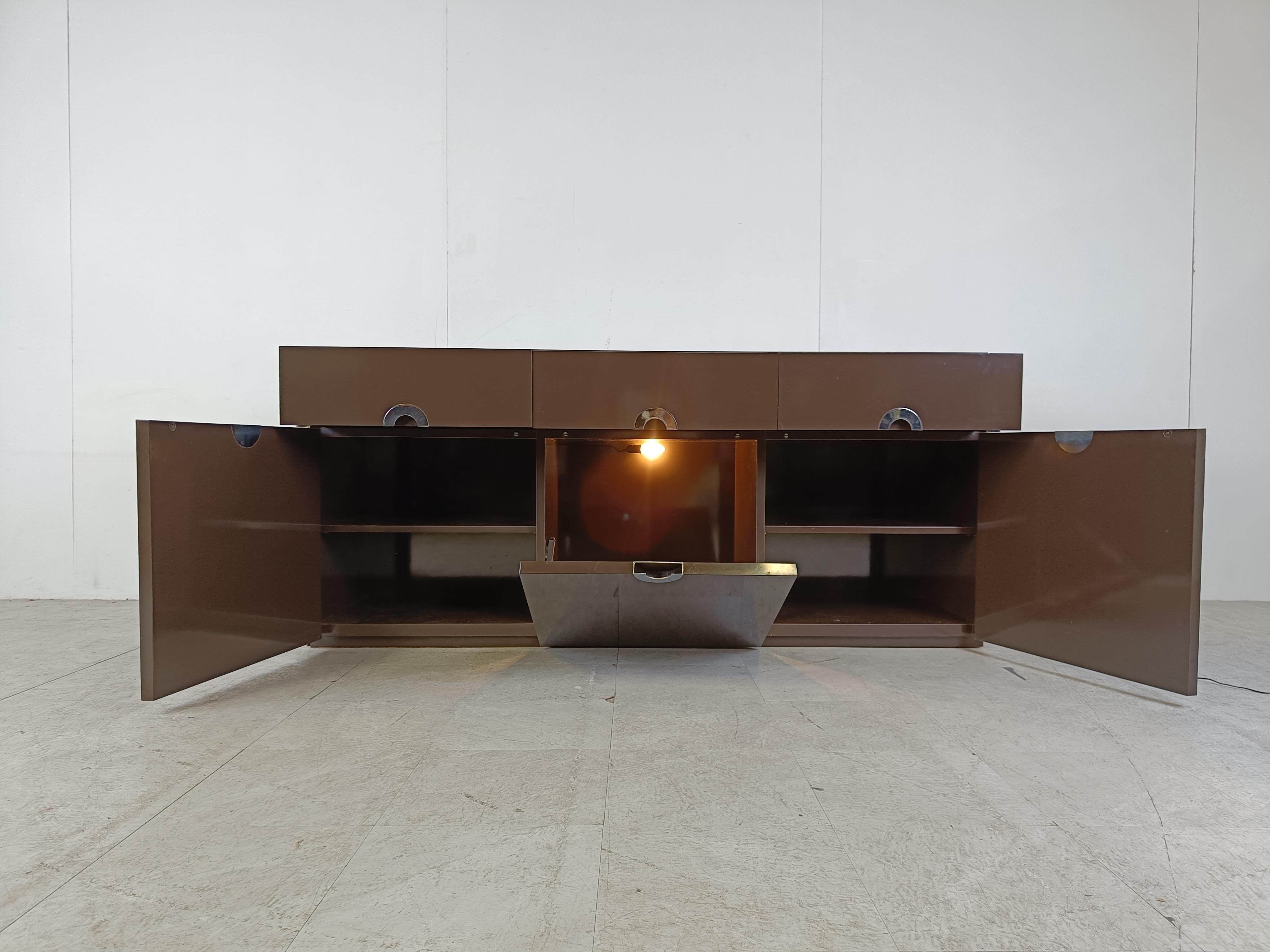 Sideboard by Willy Rizzo for Mario Sabot, 1970s For Sale 3
