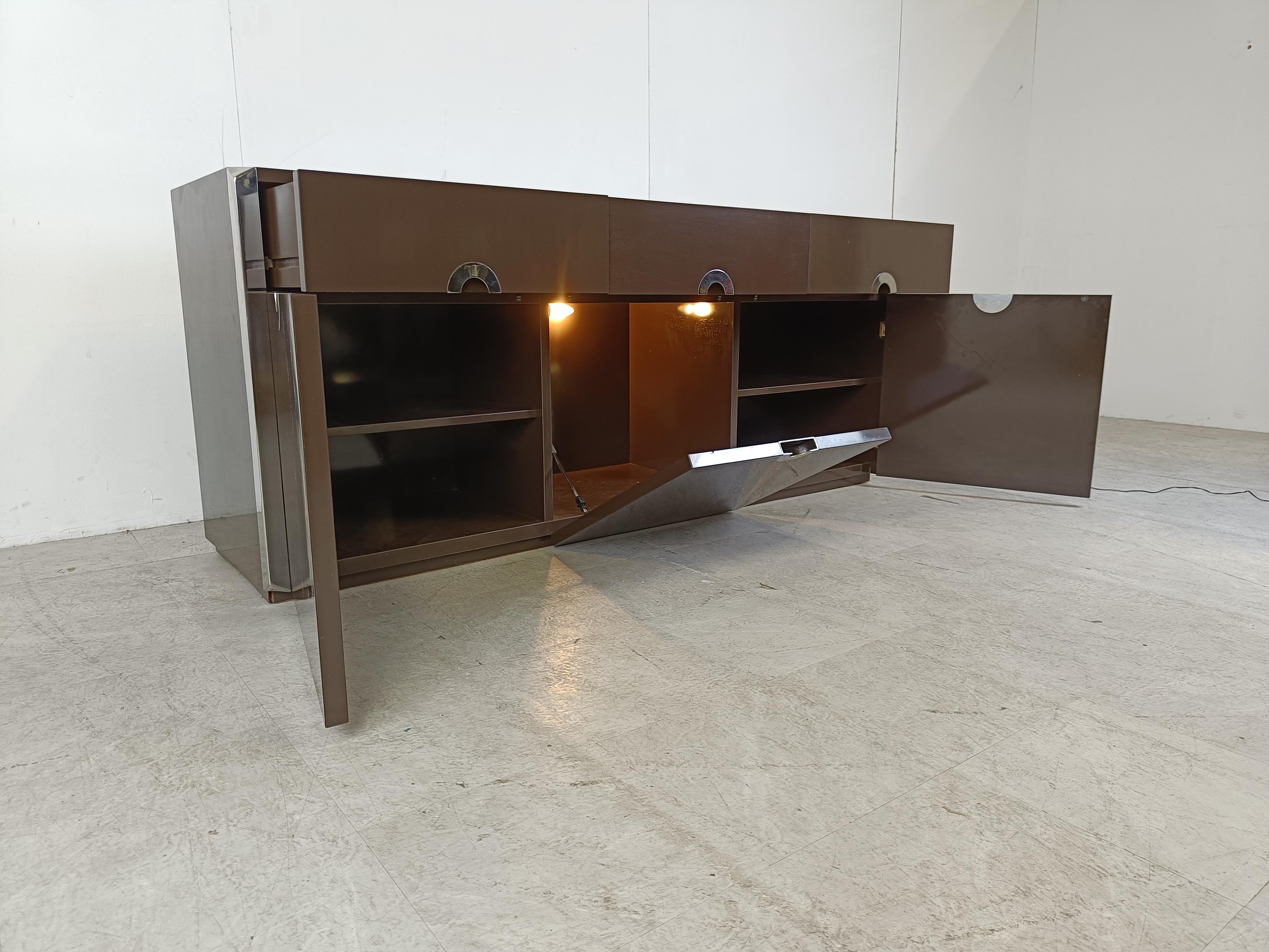 Sideboard by Willy Rizzo for Mario Sabot, 1970s For Sale 4