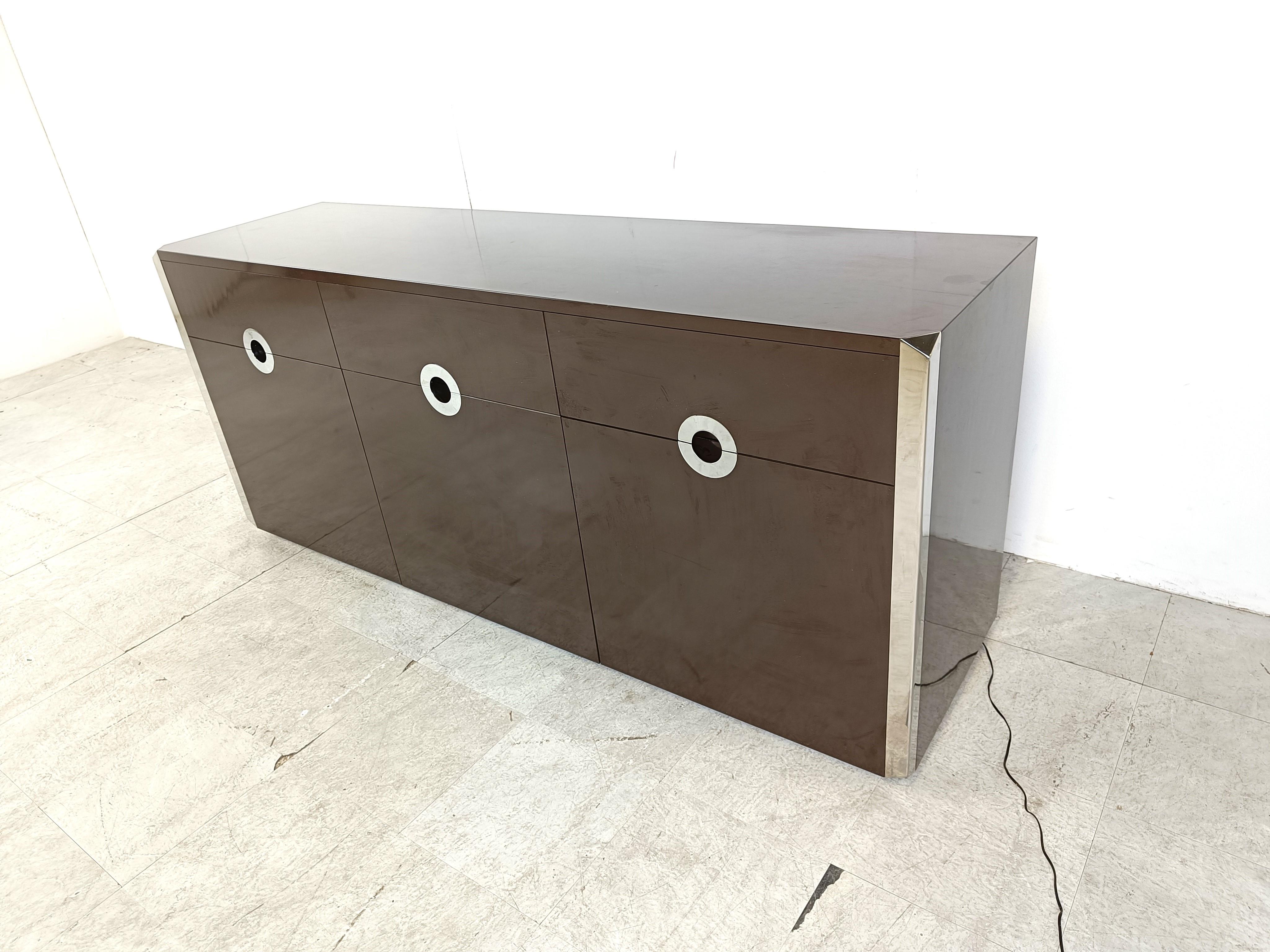 Late 20th Century Sideboard by Willy Rizzo for Mario Sabot, 1970s For Sale