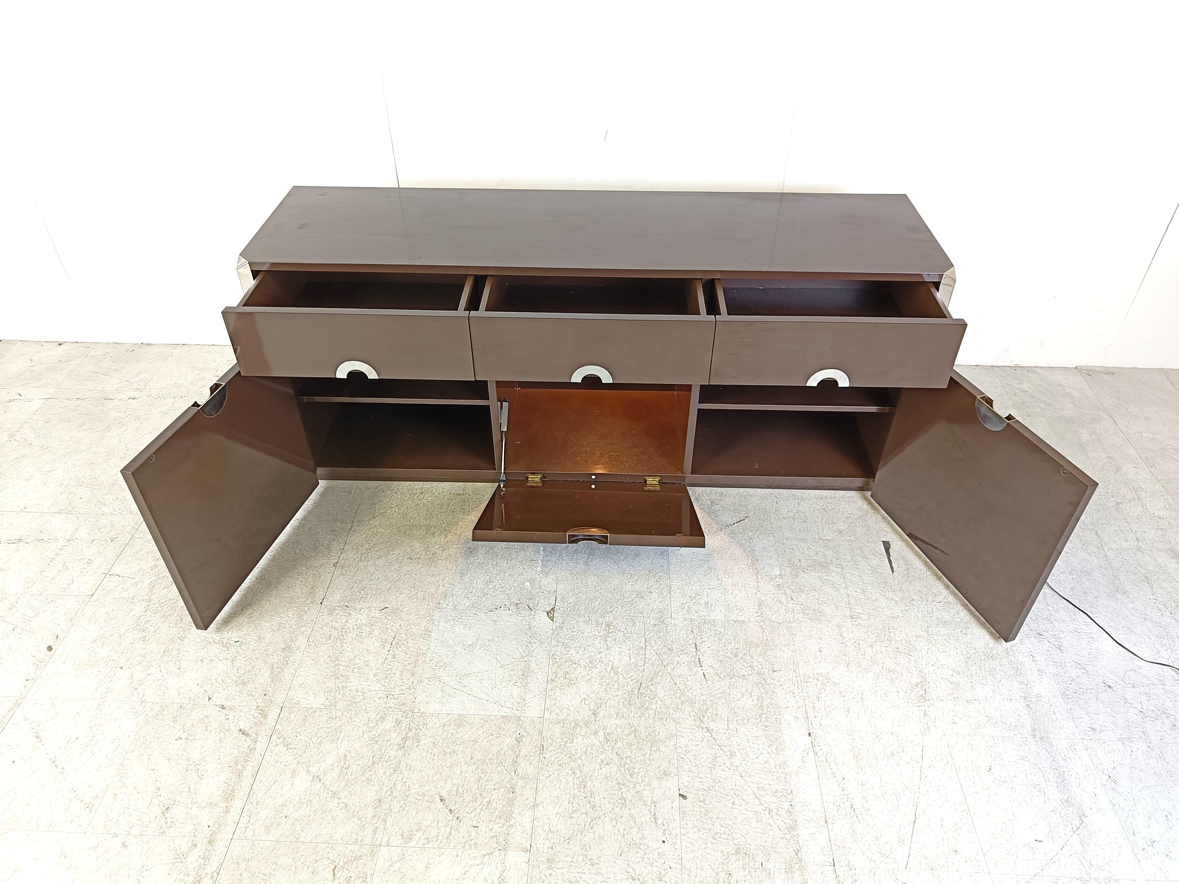 Sideboard by Willy Rizzo for Mario Sabot, 1970s For Sale 2