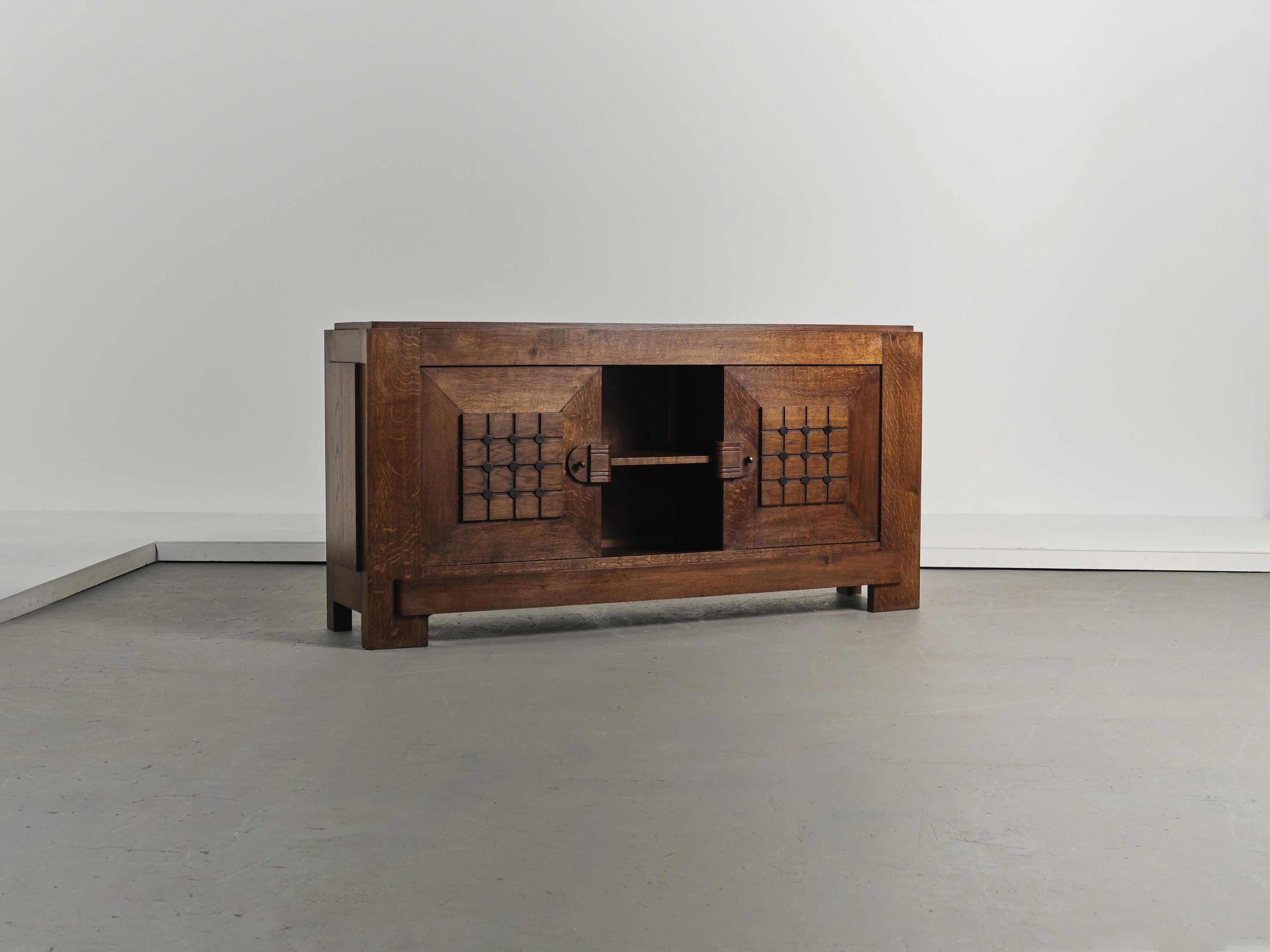 Sideboard / Cabinet Attributed to Charles Dudouyt, France, 1940s For Sale 3