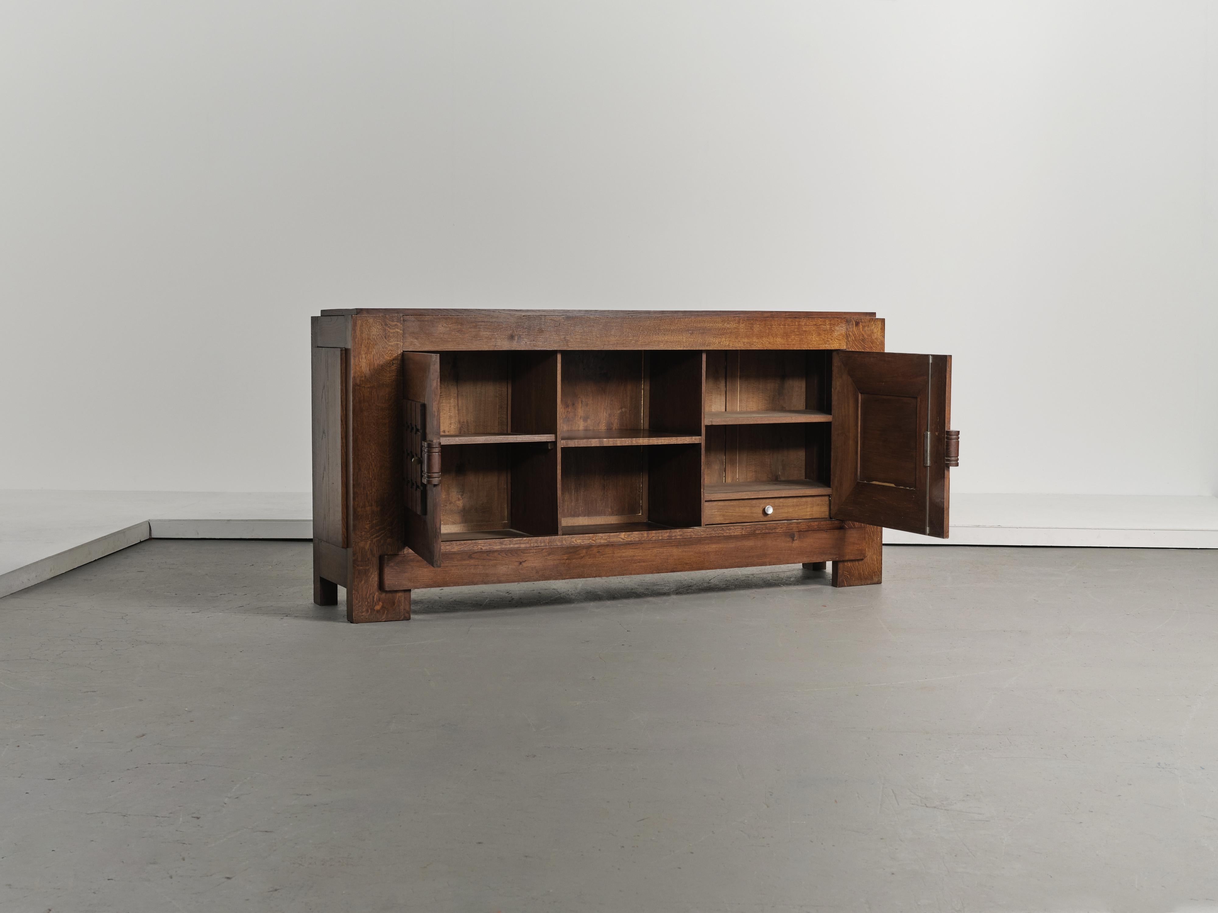 Sideboard / Cabinet Attributed to Charles Dudouyt, France, 1940s For Sale 4
