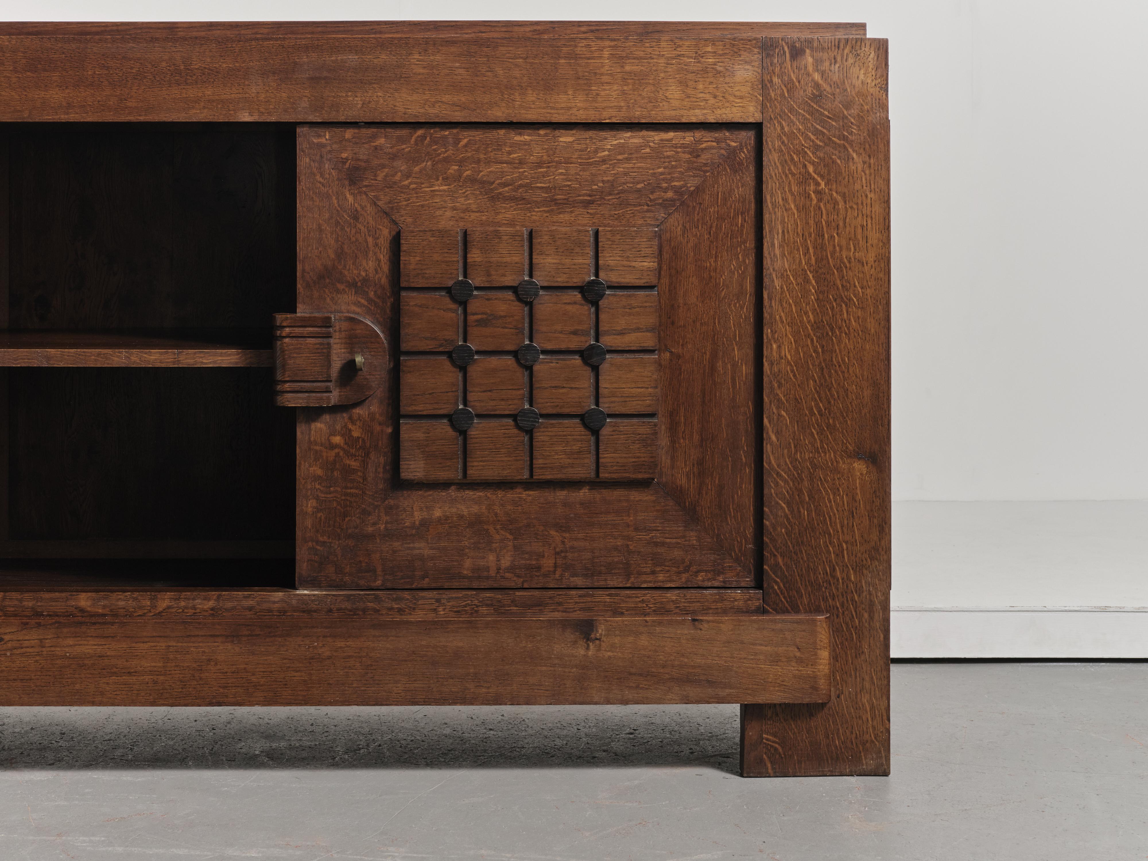 Art Deco Sideboard / Cabinet Attributed to Charles Dudouyt, France, 1940s For Sale