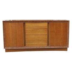 Sideboard / Cabinet with Ribbed Wood Border by Paul Frankl for Brown & Saltman