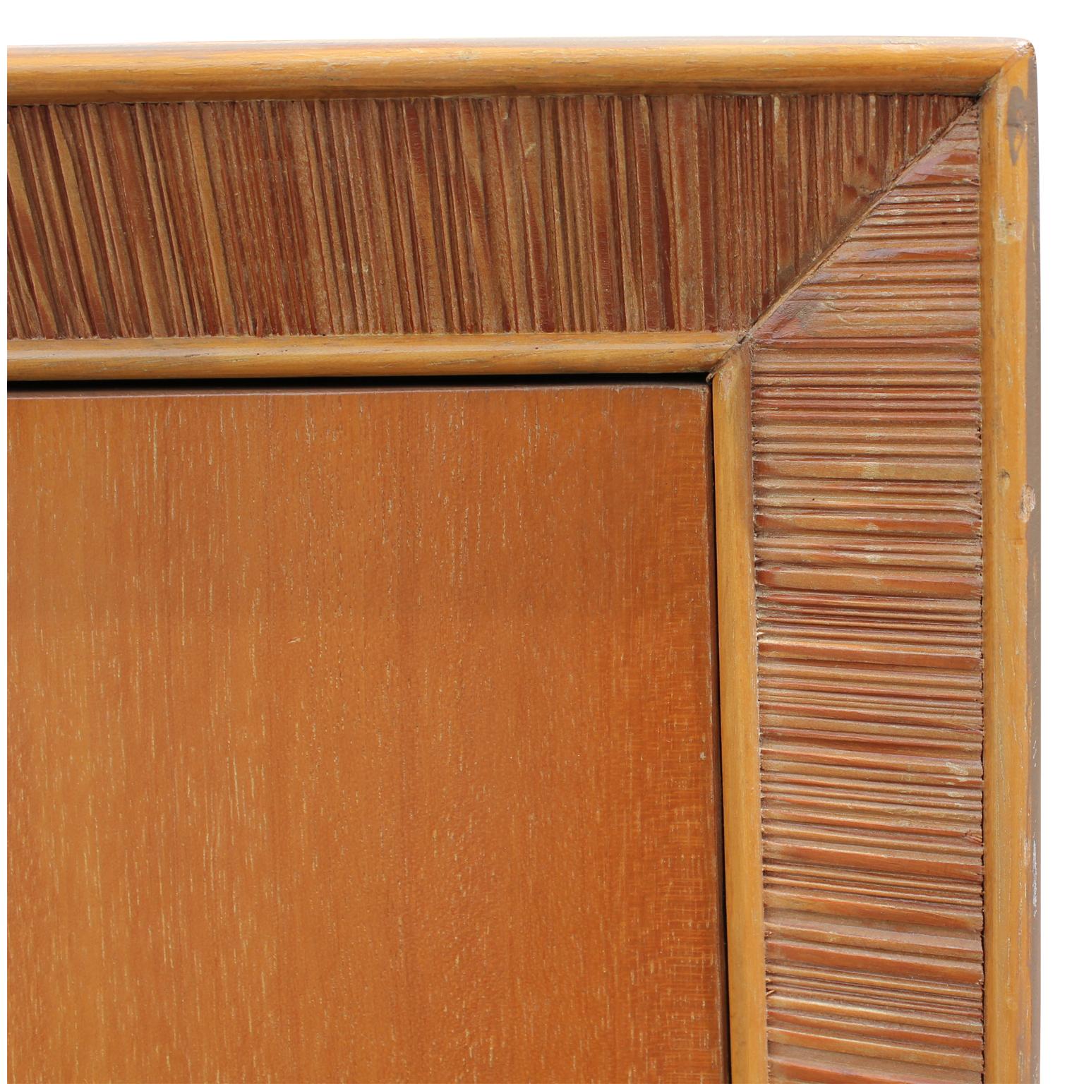 Sideboard / Cabinet with Ribbed Wood Border by Paul Frankl for Brown & Saltman 1