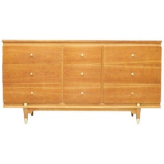 Sideboard Chest of Drawers with Brass Details, 1950s