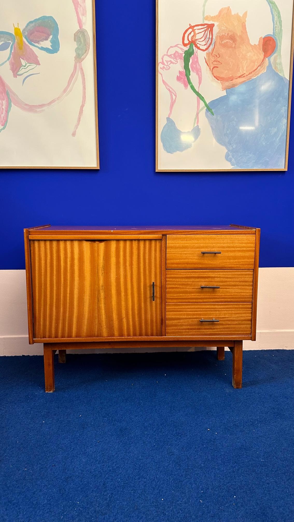 Polish Sideboard Cocktail Cabinet from the 60's For Sale