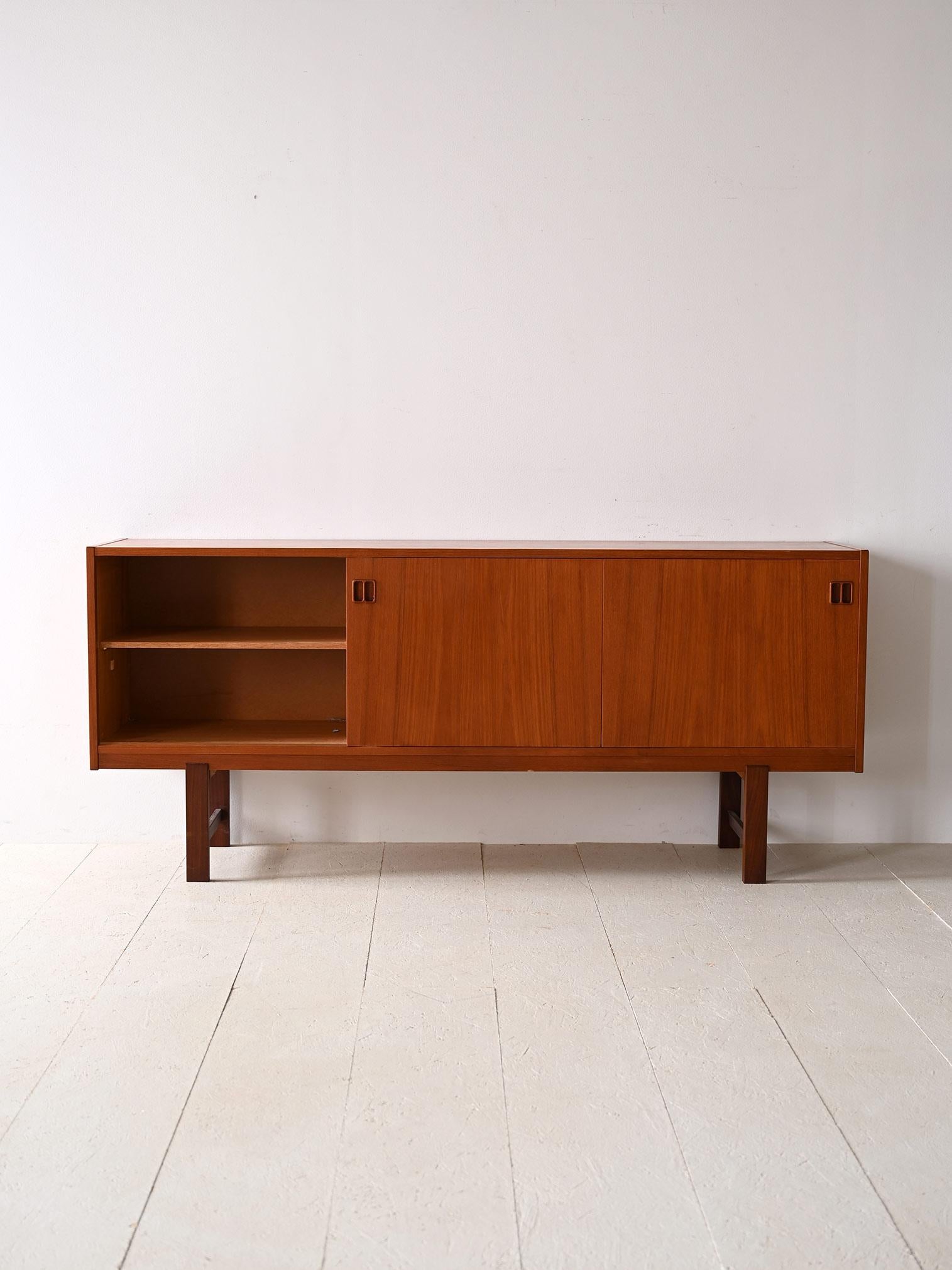 Scandinavian Sideboard with center drawers from the 1960s For Sale