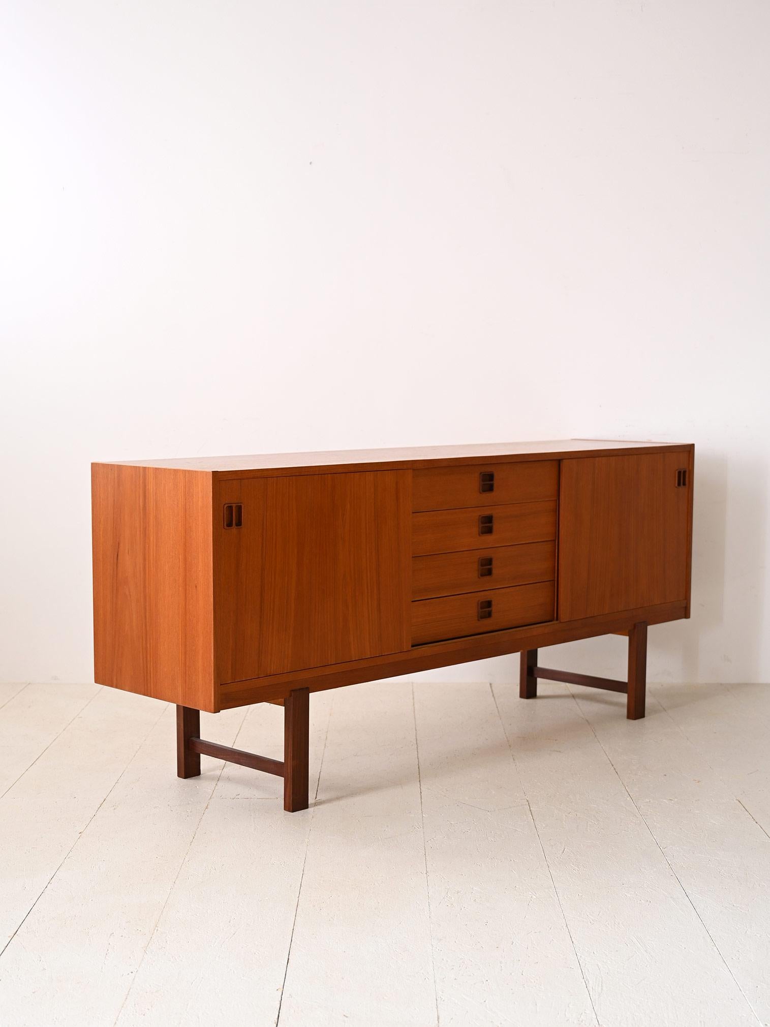 Mid-20th Century Sideboard with center drawers from the 1960s For Sale