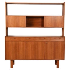 Credenza con libreria in teak, anni '60