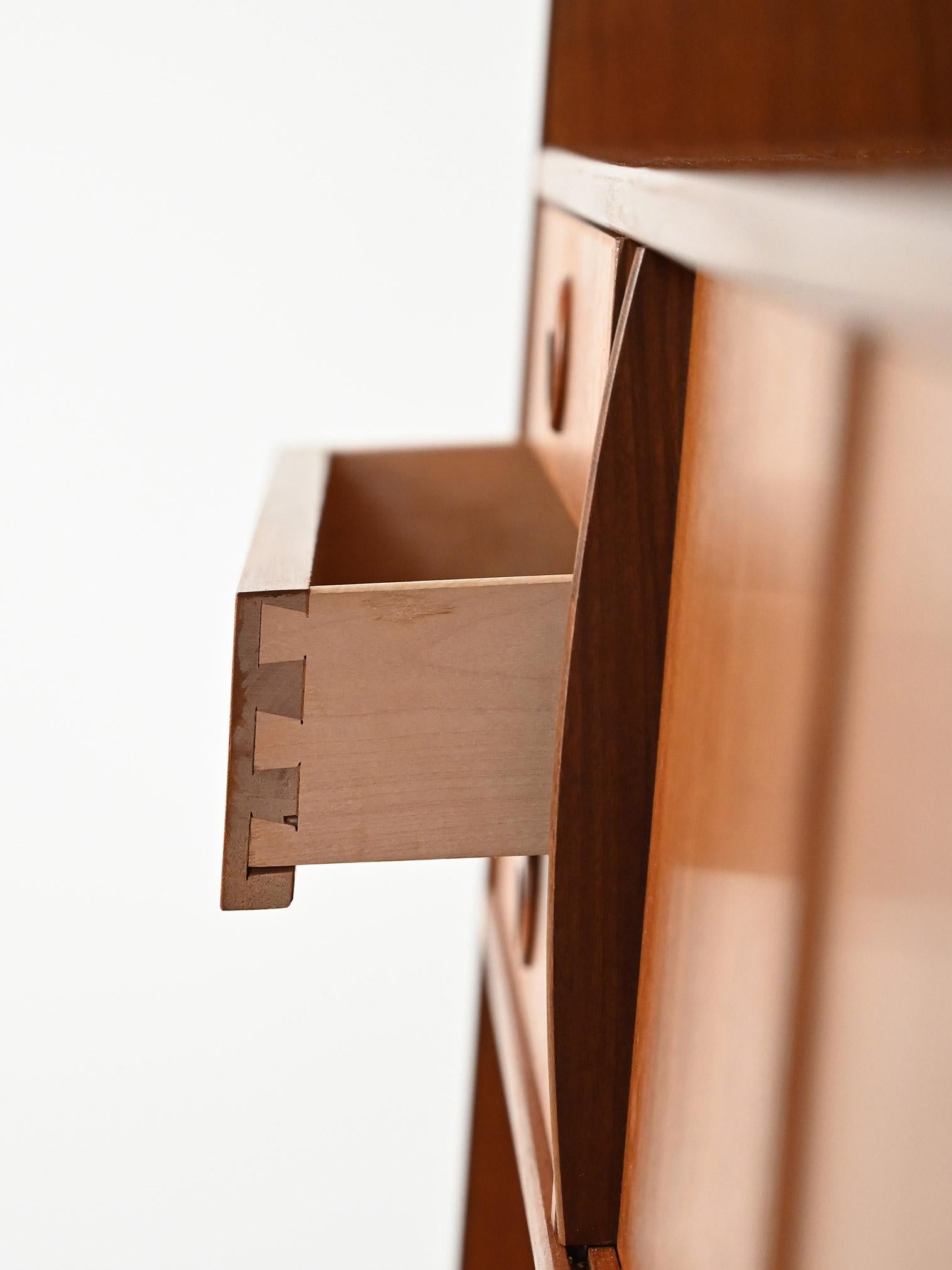 Sideboard con libreria in teak e mogano For Sale 1