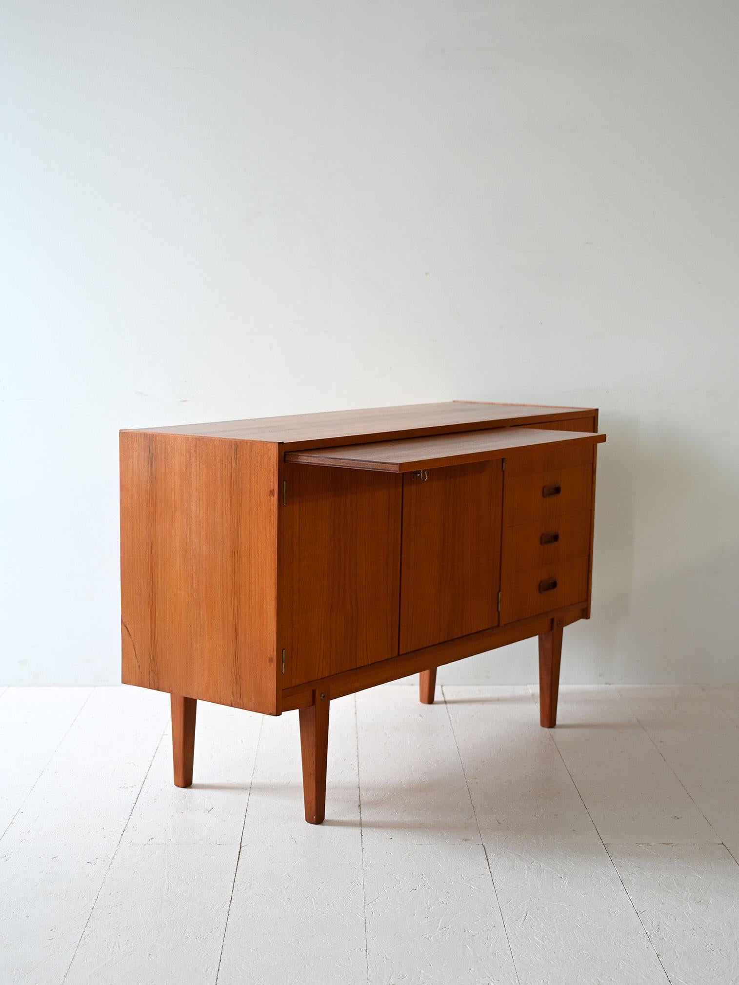 Scandinavian Sideboard with pull-out top For Sale