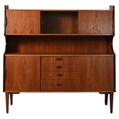 Sideboard with 1950s teak display cabinet