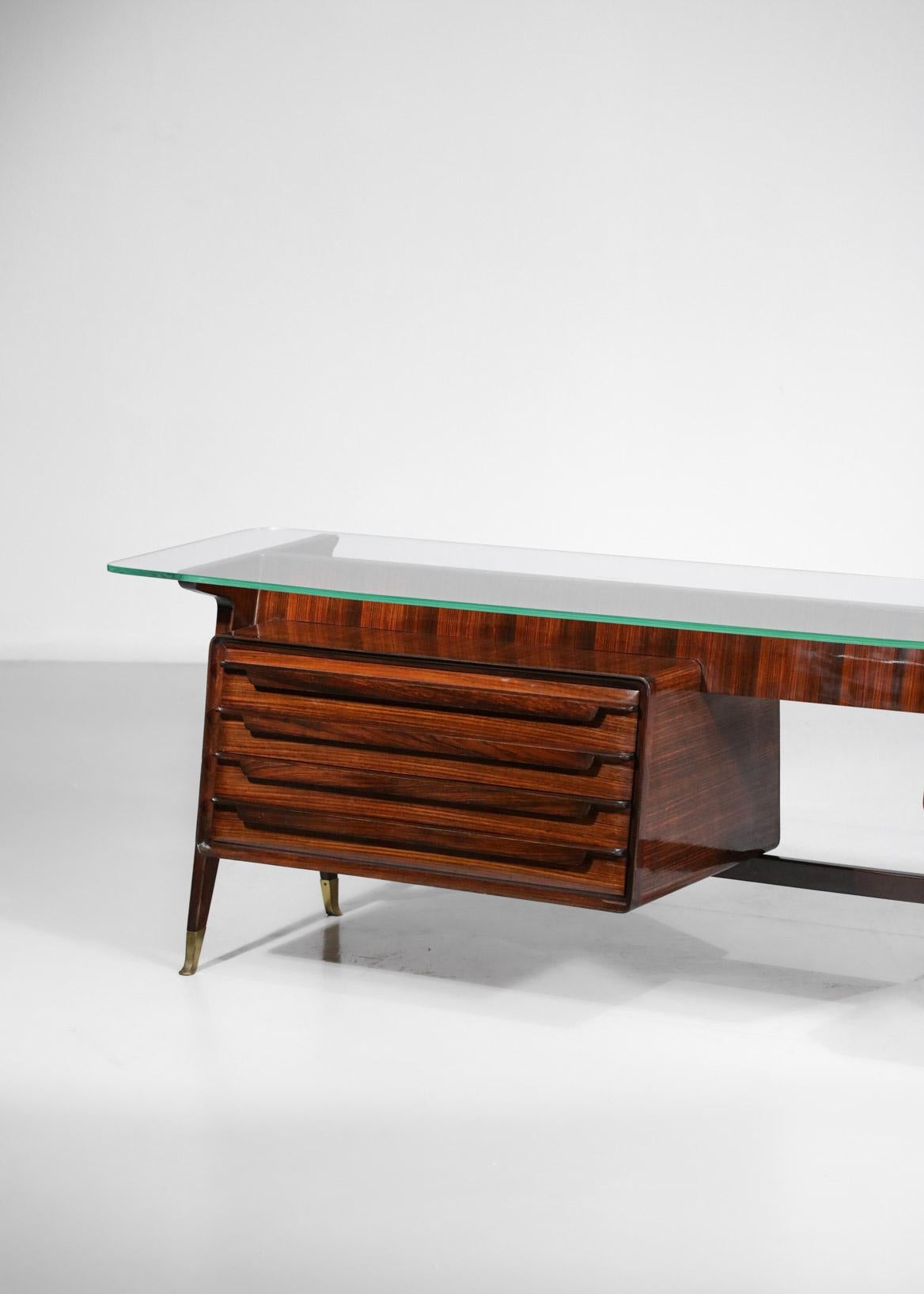 Credenza Console Vittorio Dassi Design italiano anni '60 in legno massiccio G180 in vendita 4