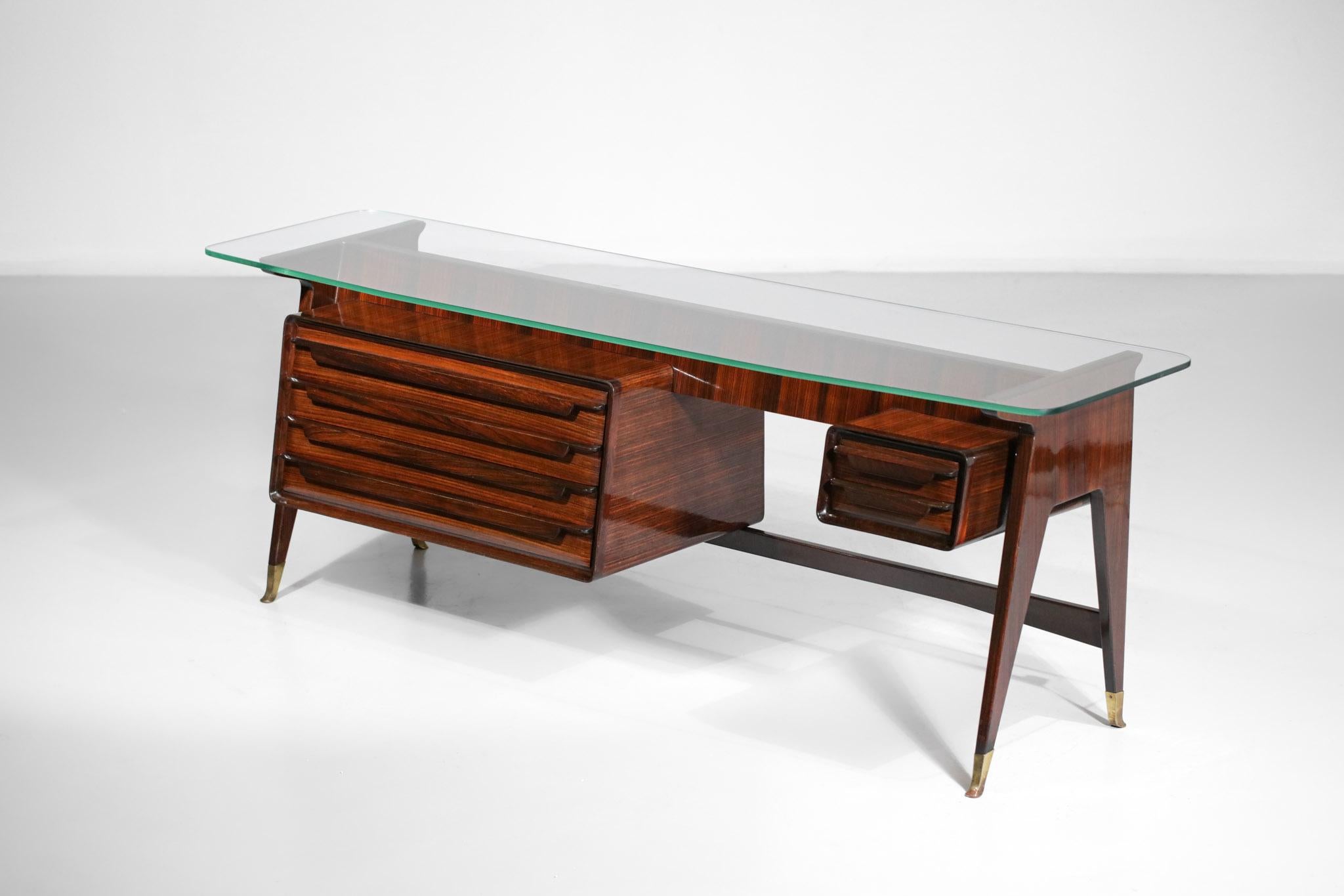 Sideboard Console Vittorio Dassi 60's Italian Design in Solid Wood G180 For Sale 9