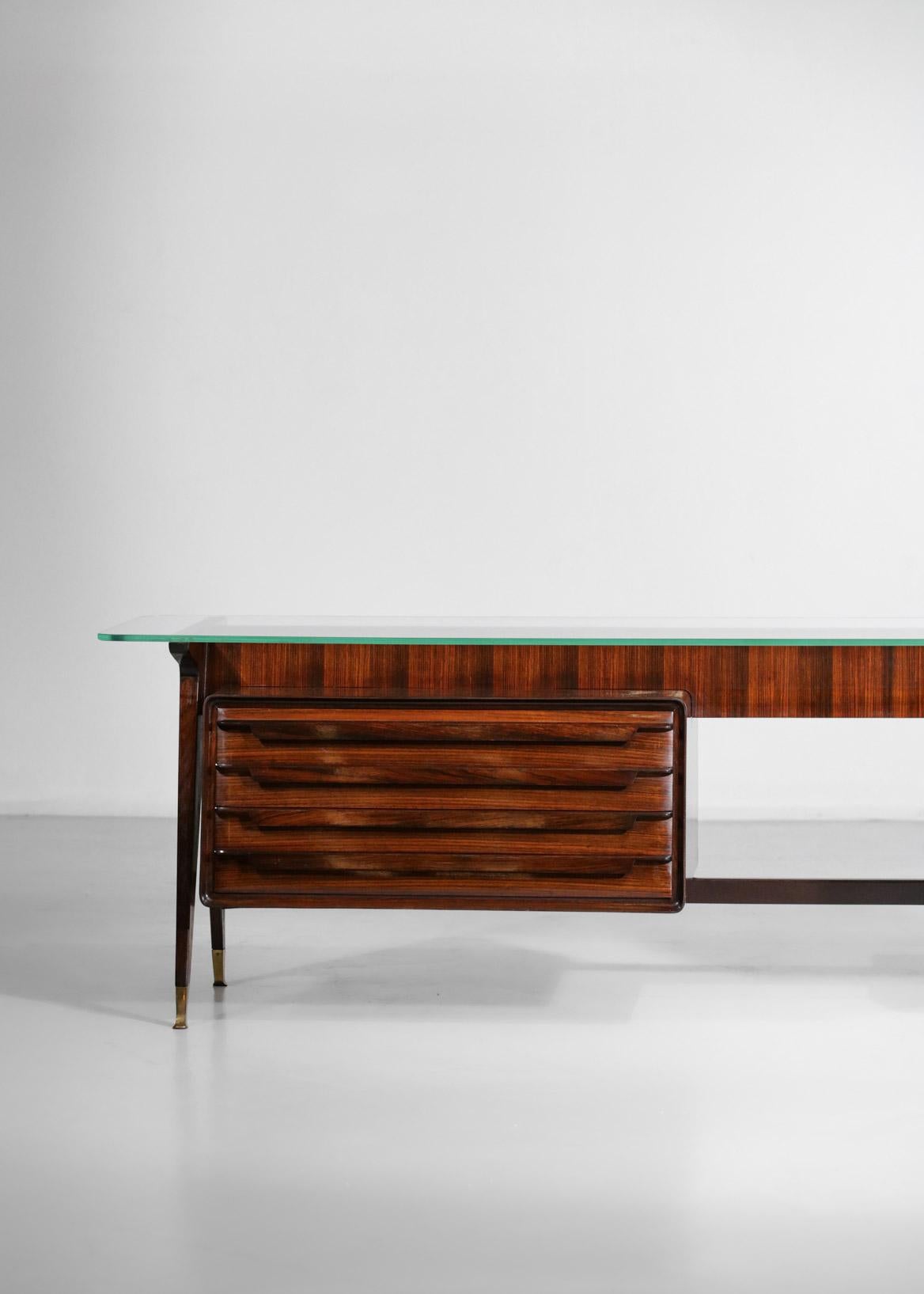 Sideboard Console Vittorio Dassi 60's Italian Design in Solid Wood G180 For Sale 2