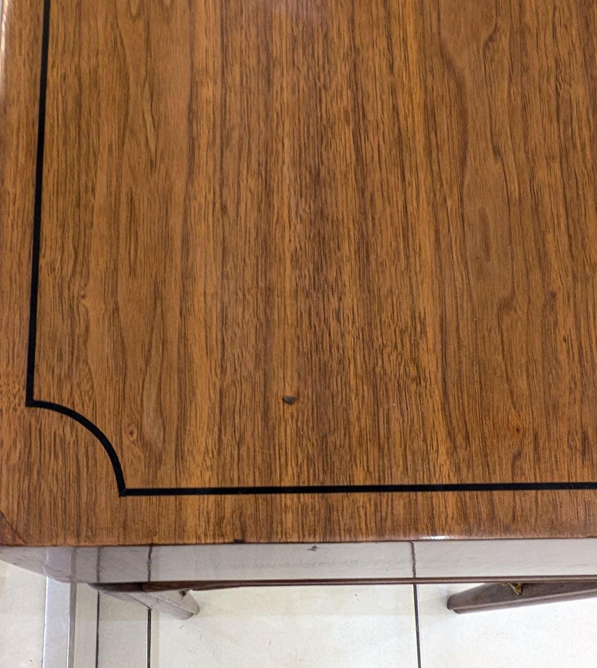Credenza/console con 3 cassetti, 1940 circa, legno e bronzo in vendita 6