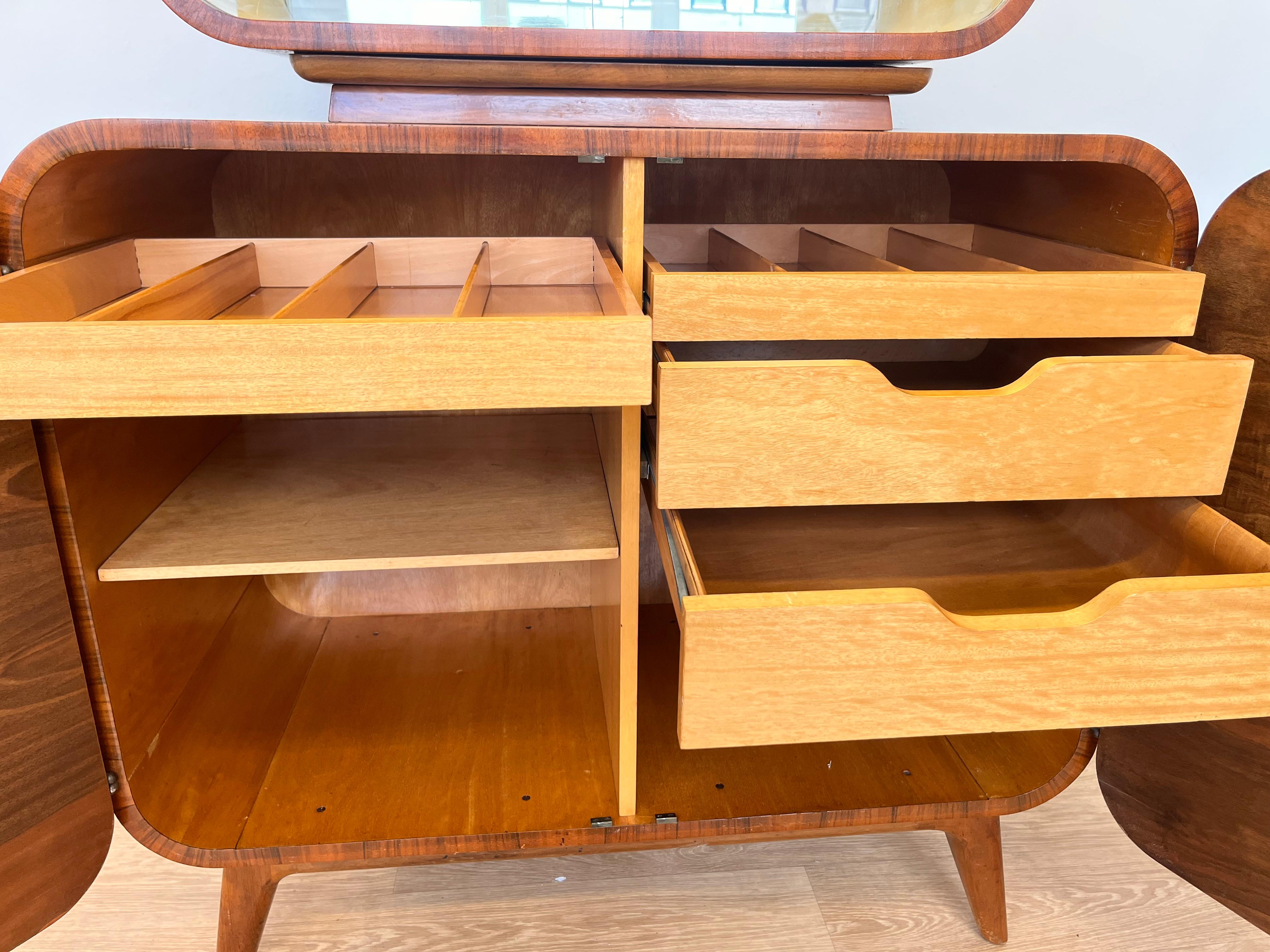 Mid-20th Century Sideboard credence Cabinet by Jindřich Halabala, 1930s / UP zavody