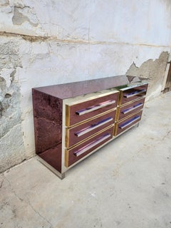 Sideboard sideboard with mirrored drawers Sandro Petti & Michel Pigneres