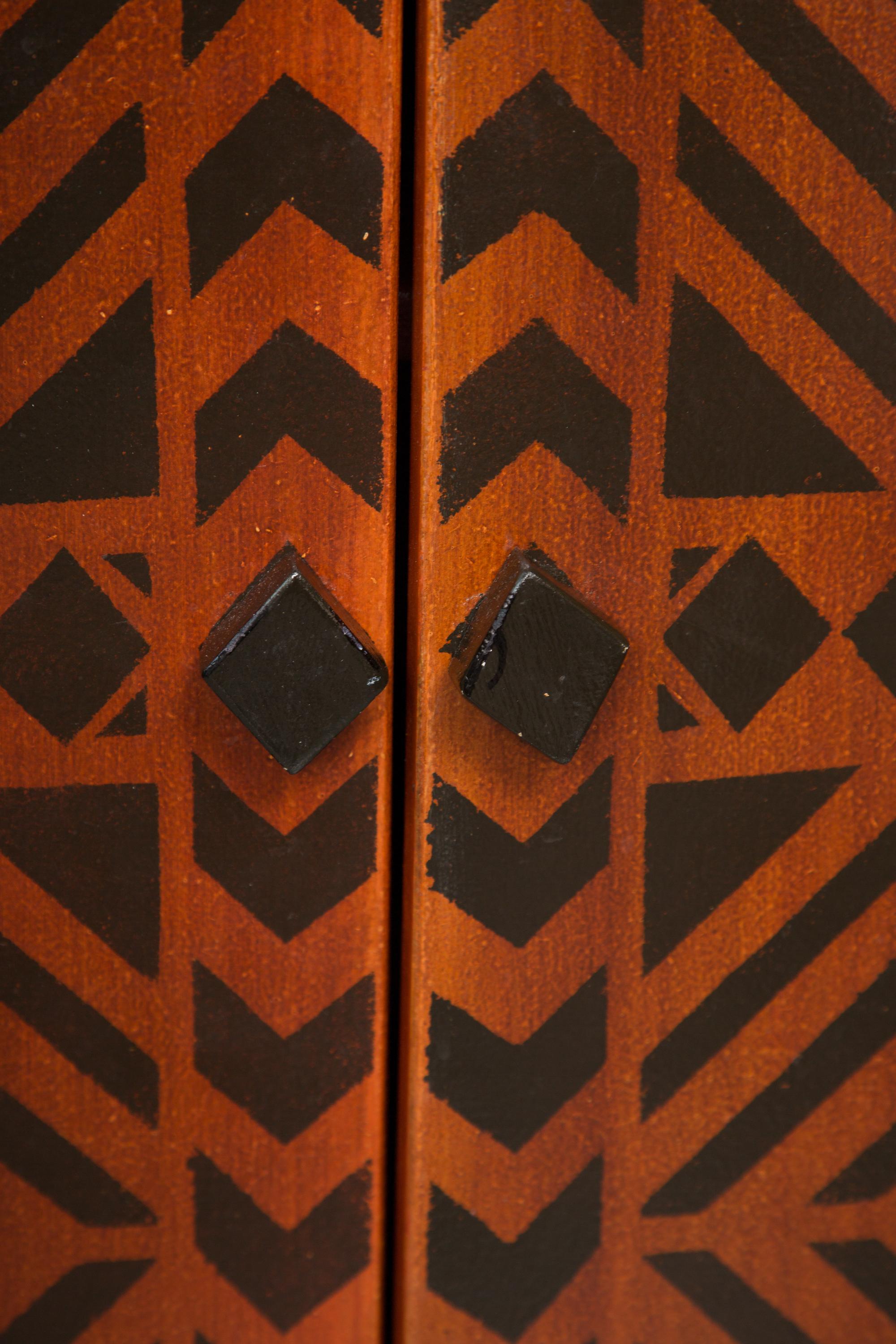 Other Sideboard Credenza Decorated in a Geometric Pattern