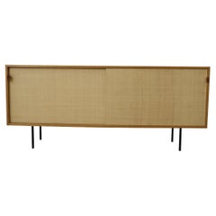 Sideboard Credenza Florence Knoll with Sliding Doors Sea Grass Knoll 1960's