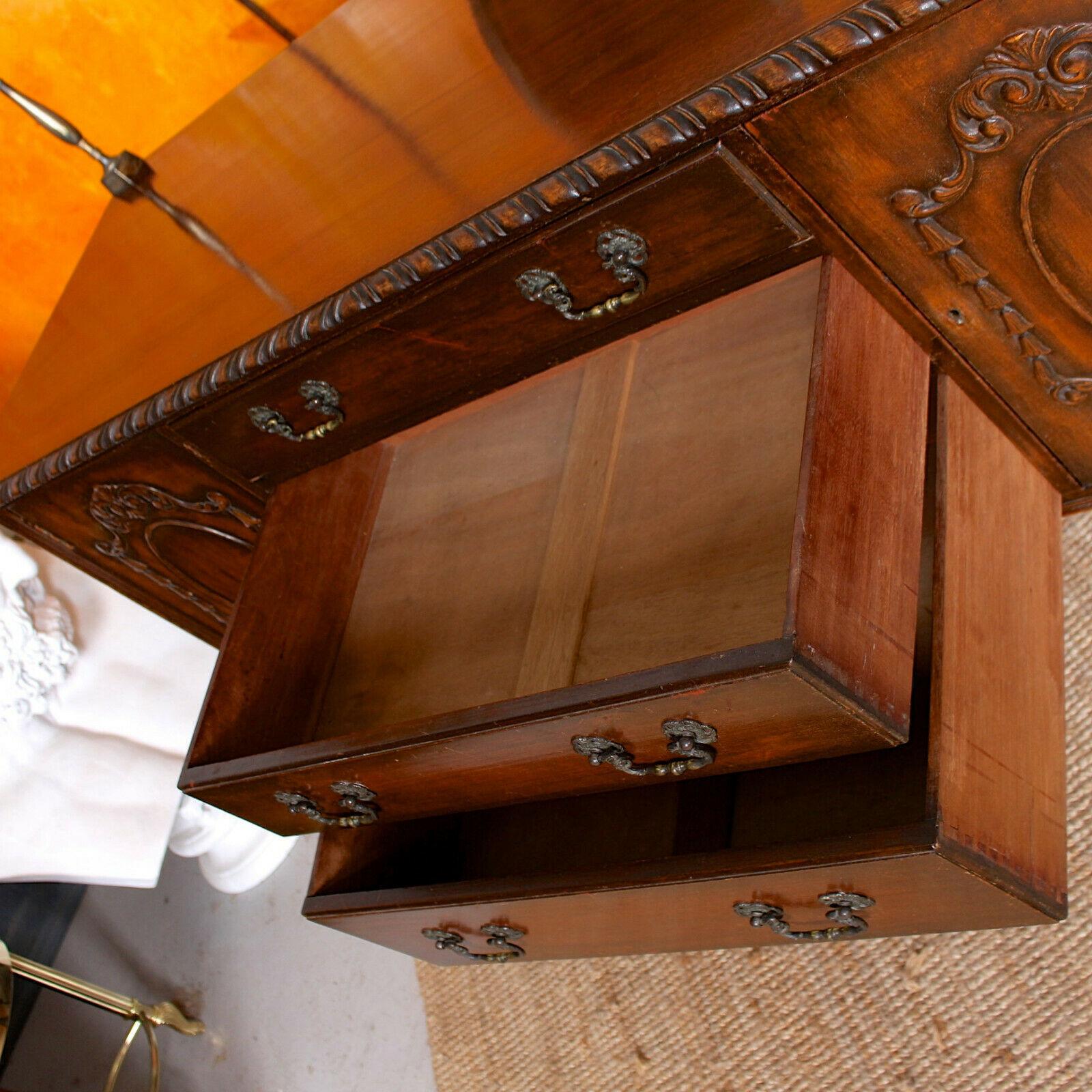 Sideboard Credenza Mahogany Mirror 19th Century Arts & Crafts For Sale 4