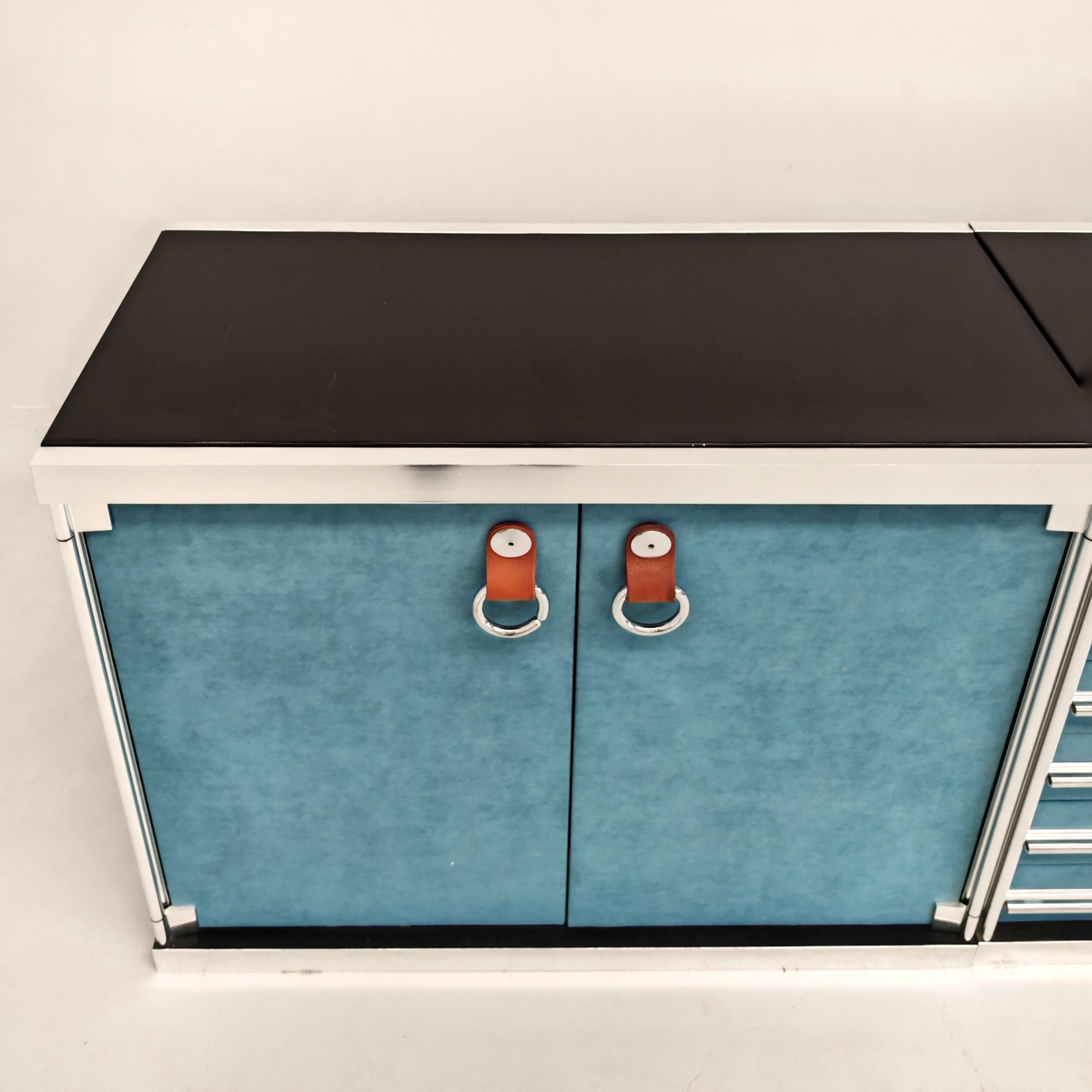 Sideboard modular credenza Guido Faleschini for i4 Mariani (Hermès) 1970's For Sale 5
