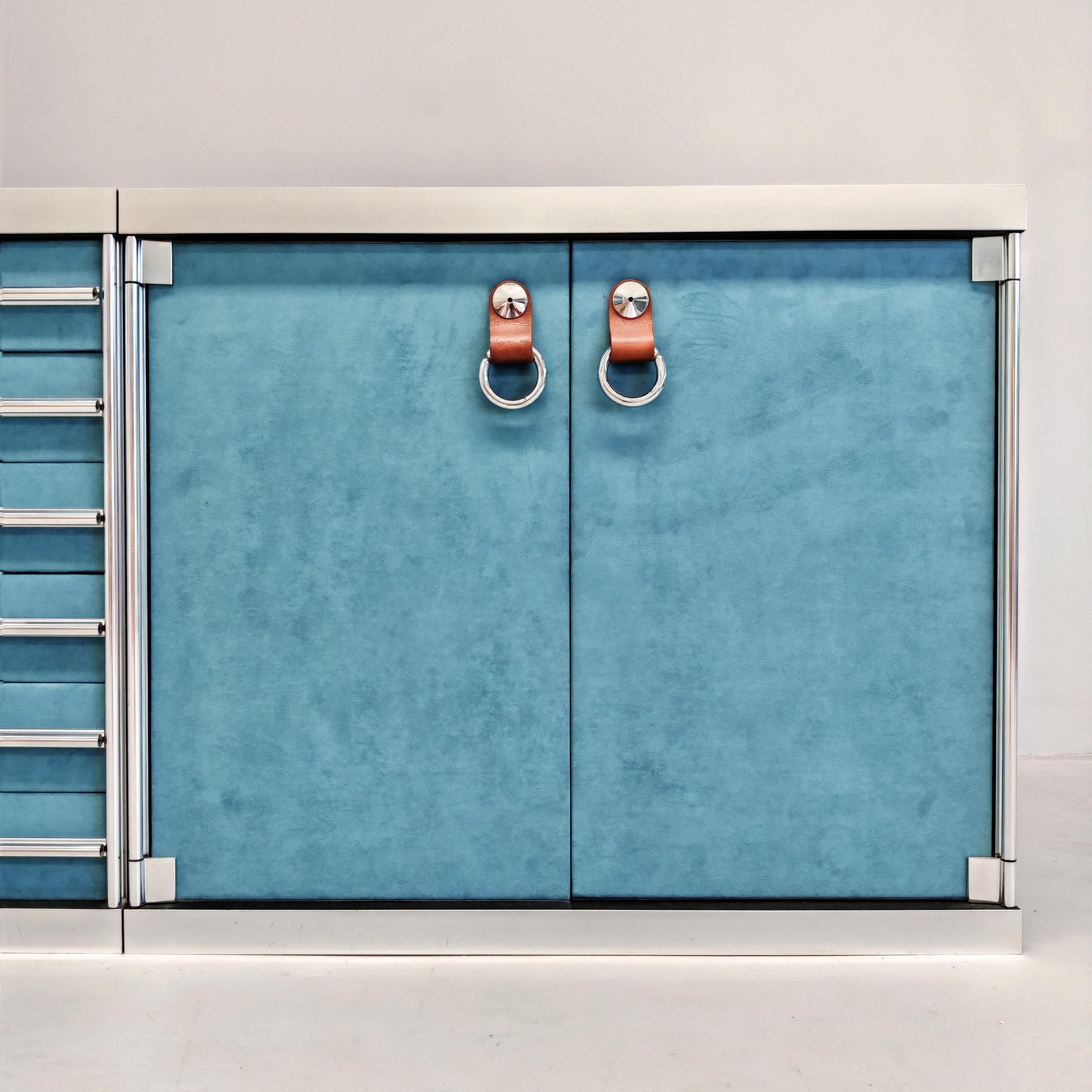 Italian Sideboard modular credenza Guido Faleschini for i4 Mariani (Hermès) 1970's For Sale